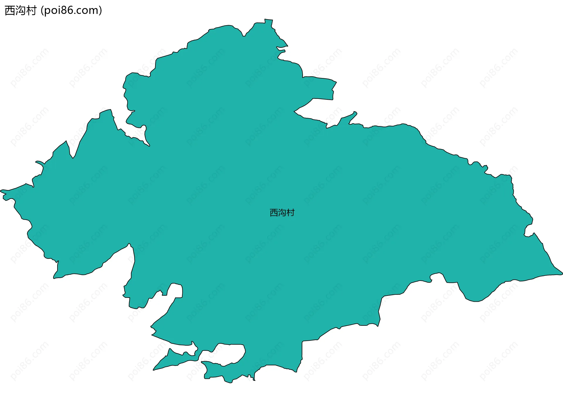 西沟村边界地图