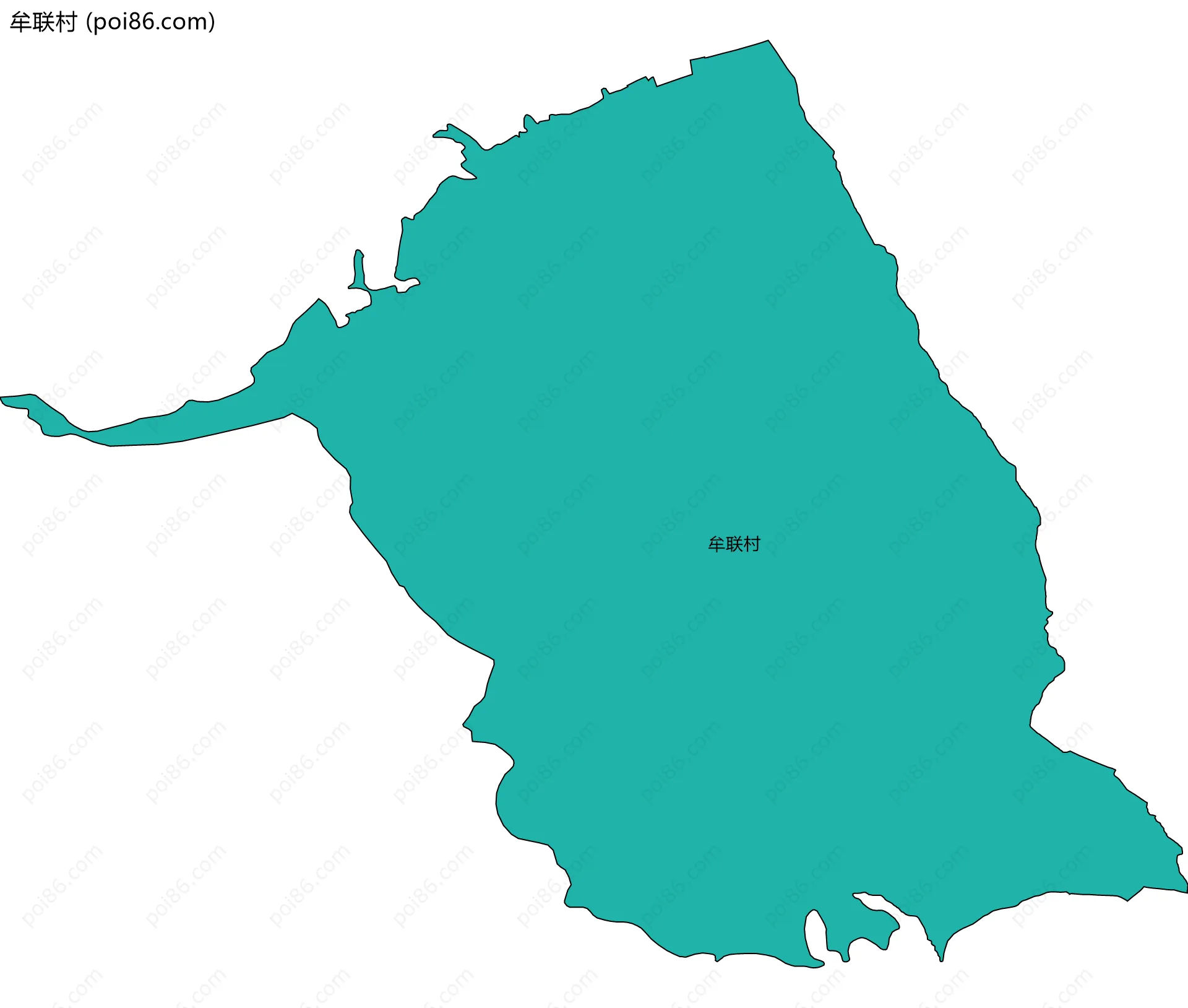 牟联村边界地图