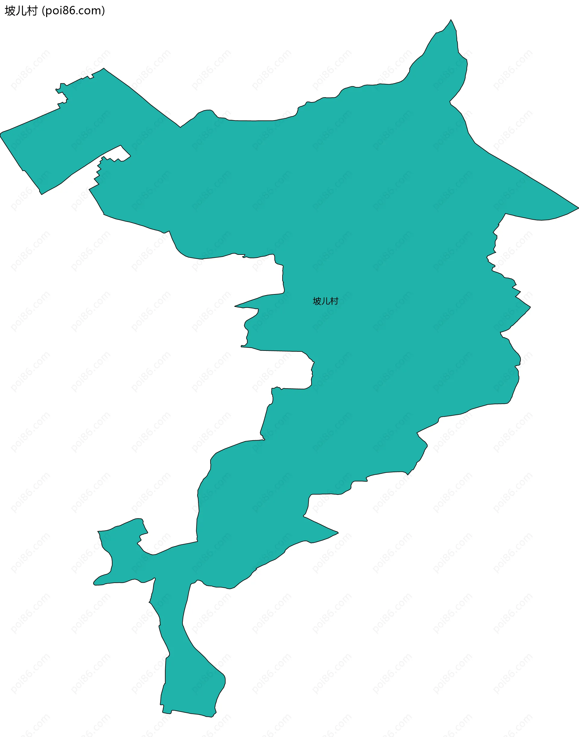 坡儿村边界地图