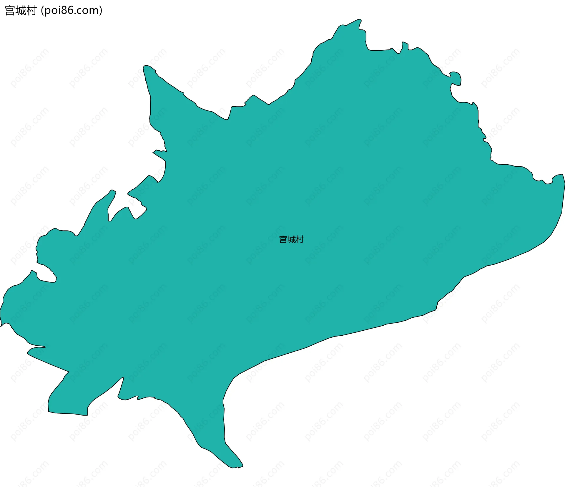 宫城村边界地图