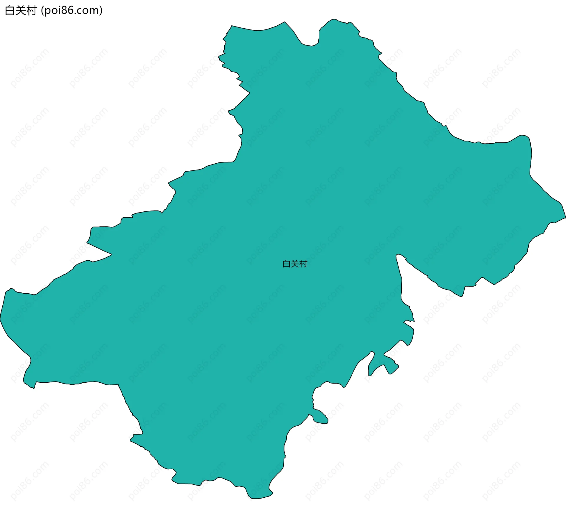 白关村边界地图