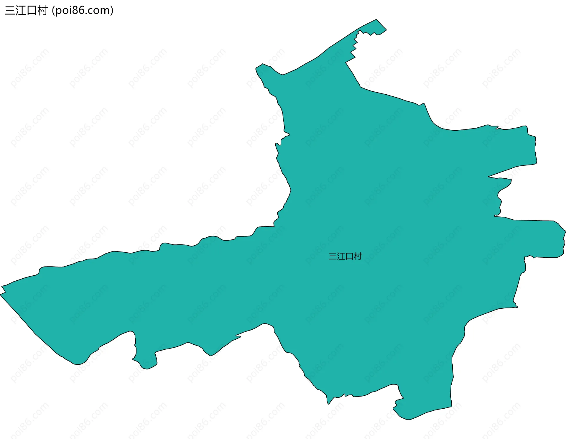 三江口村边界地图