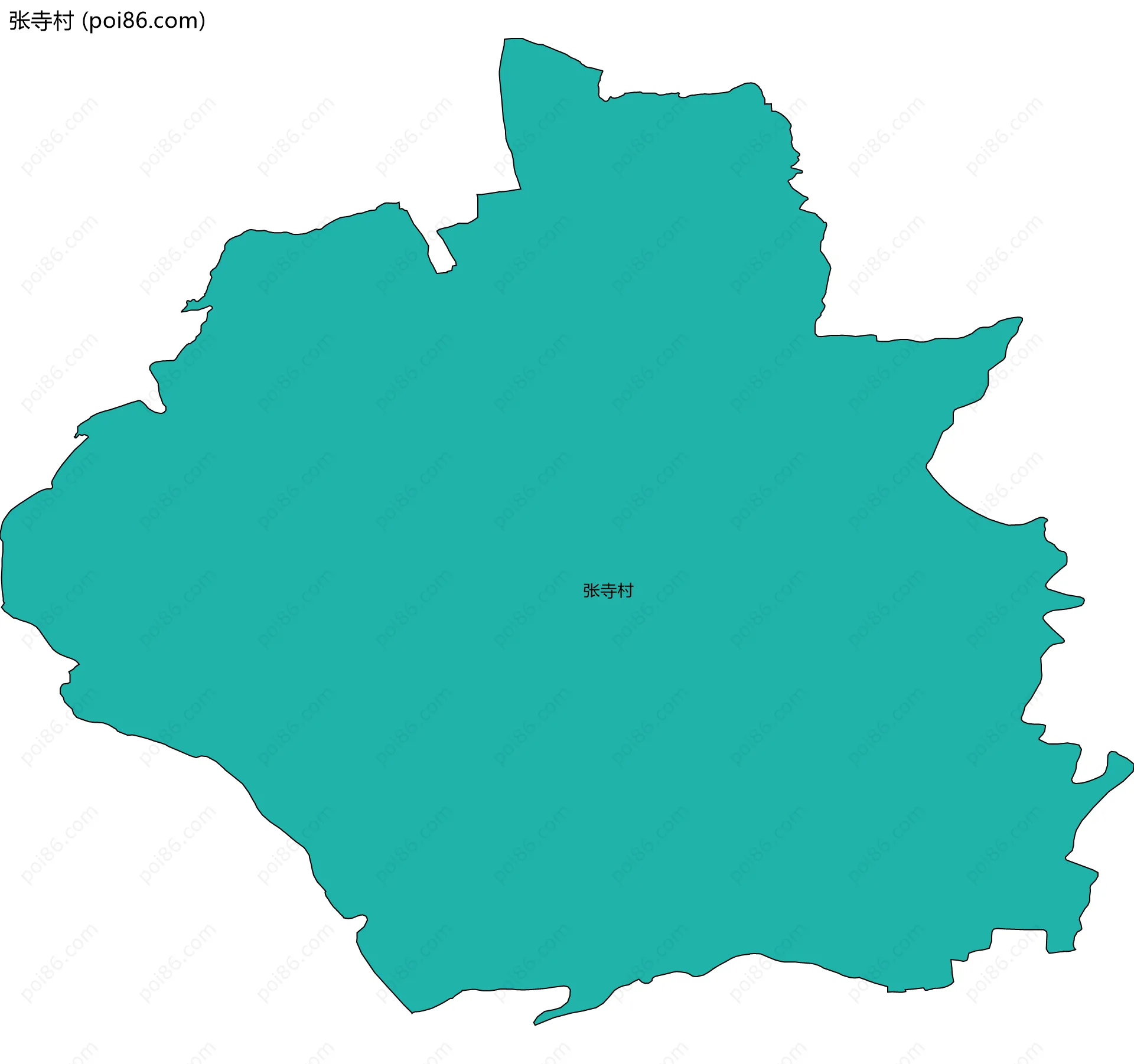 张寺村边界地图