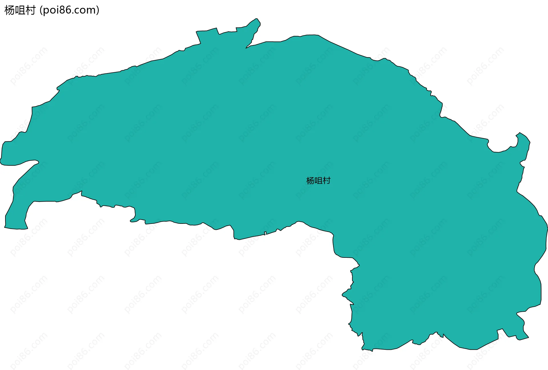 杨咀村边界地图