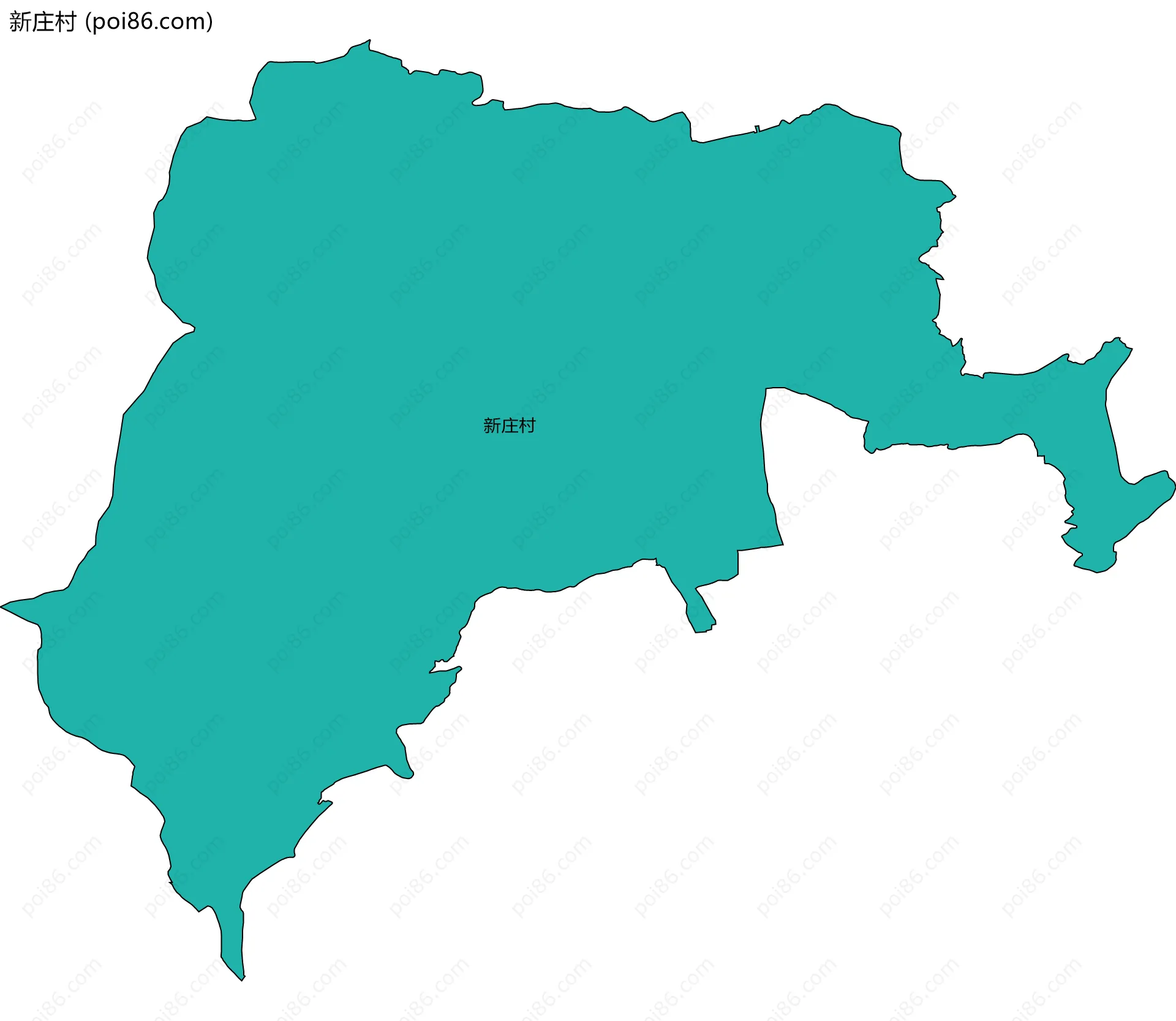 新庄村边界地图