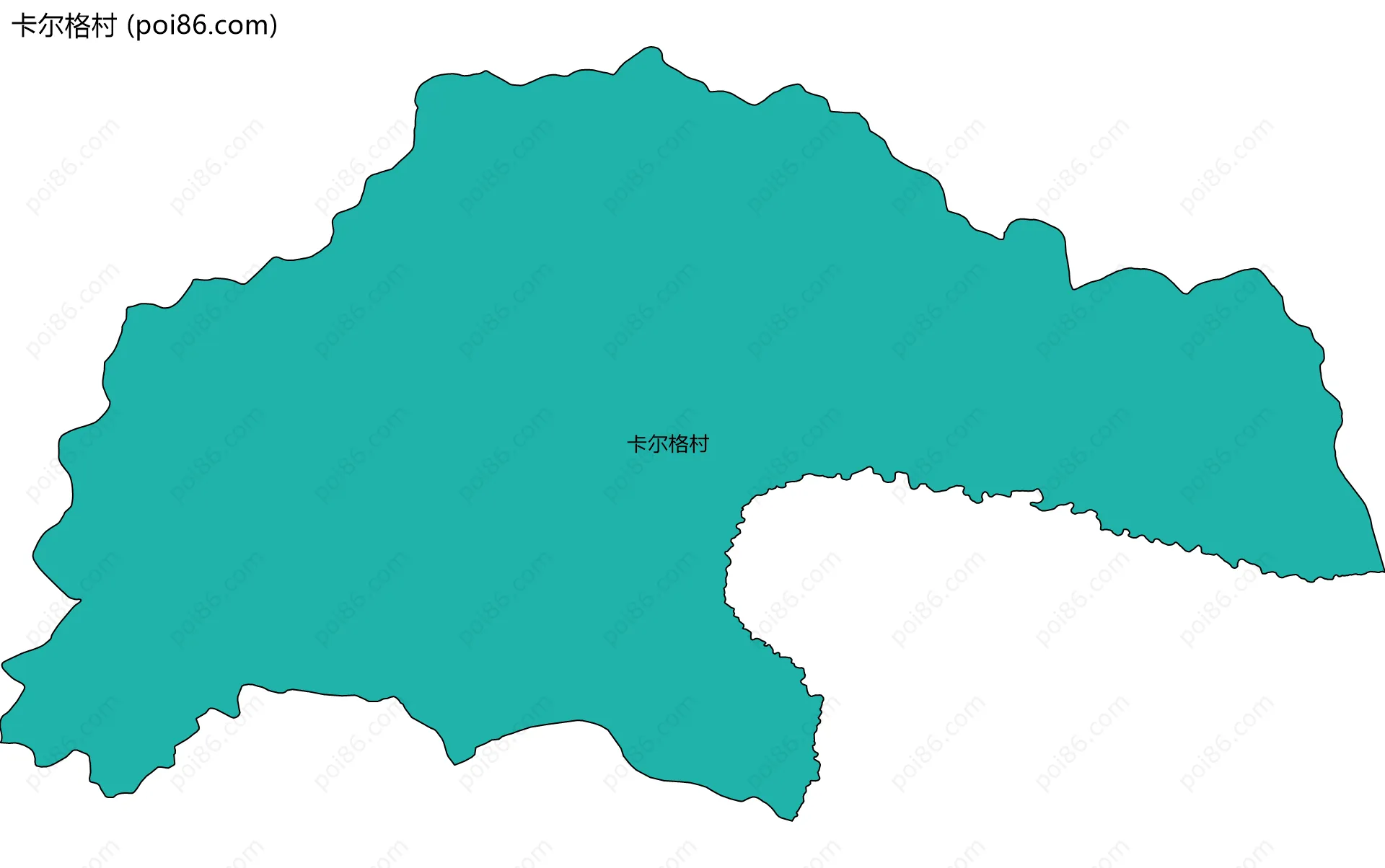 卡尔格村边界地图