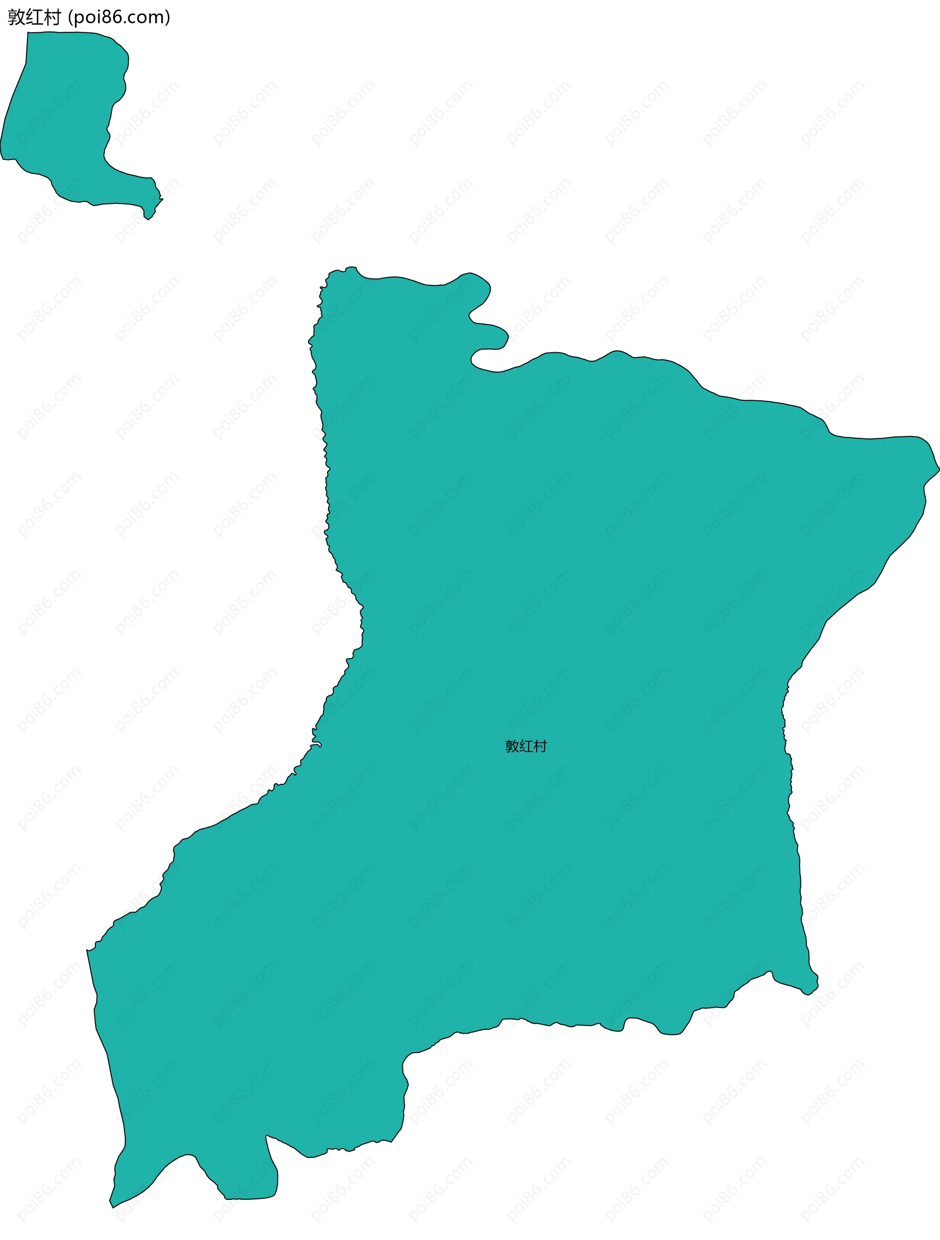 敦红村边界地图