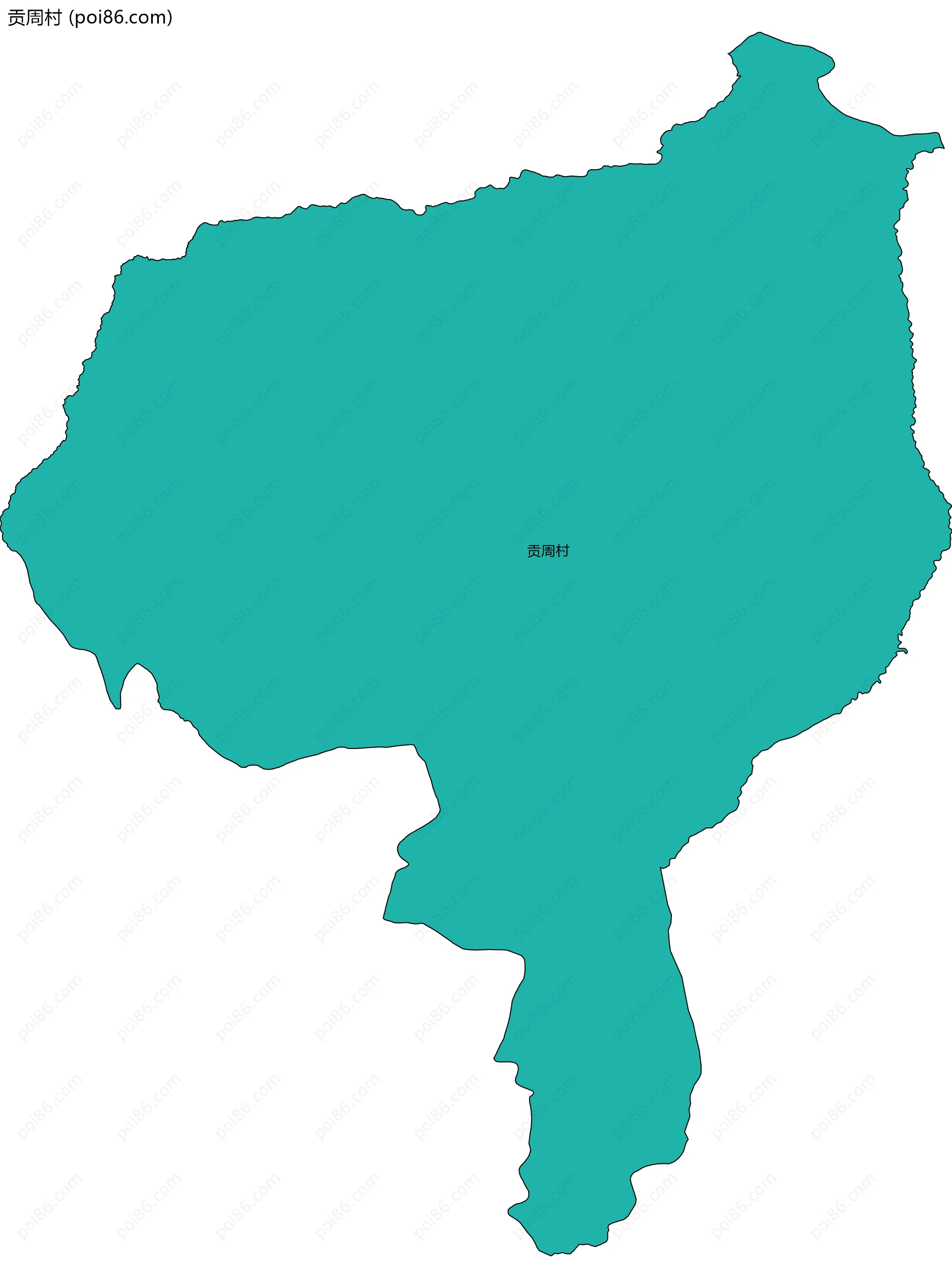 贡周村边界地图