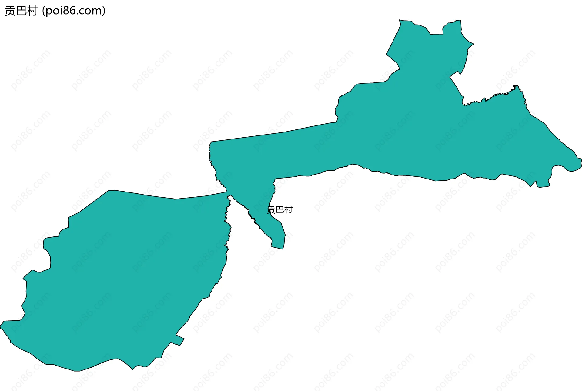 贡巴村边界地图