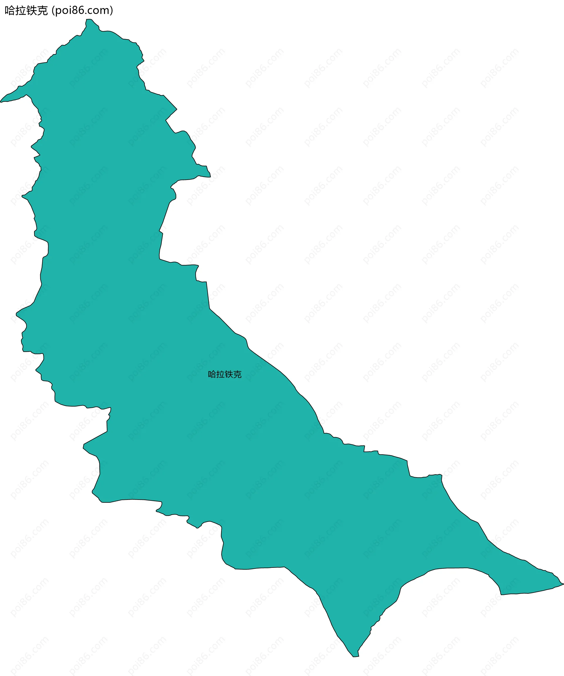 哈拉铁克边界地图