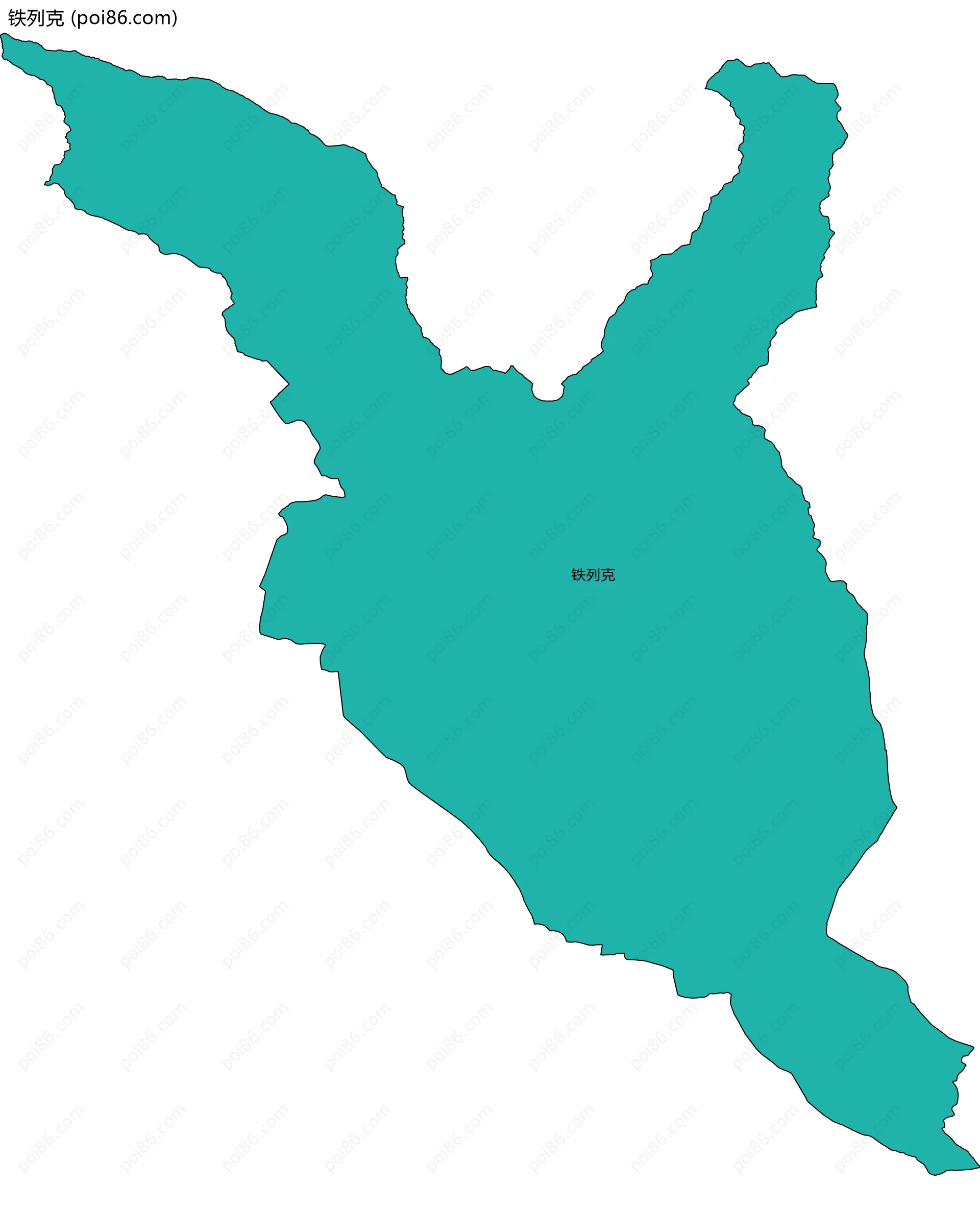 铁列克边界地图