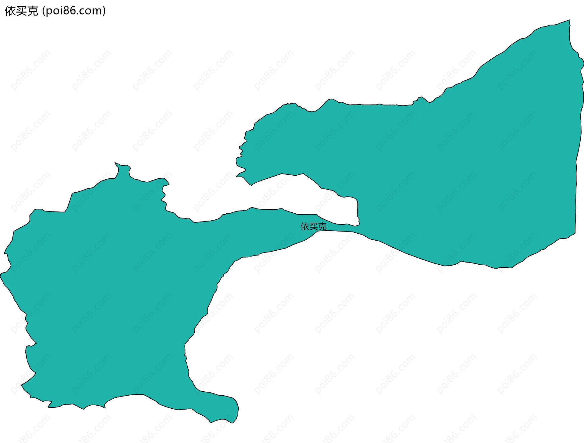 依买克边界地图