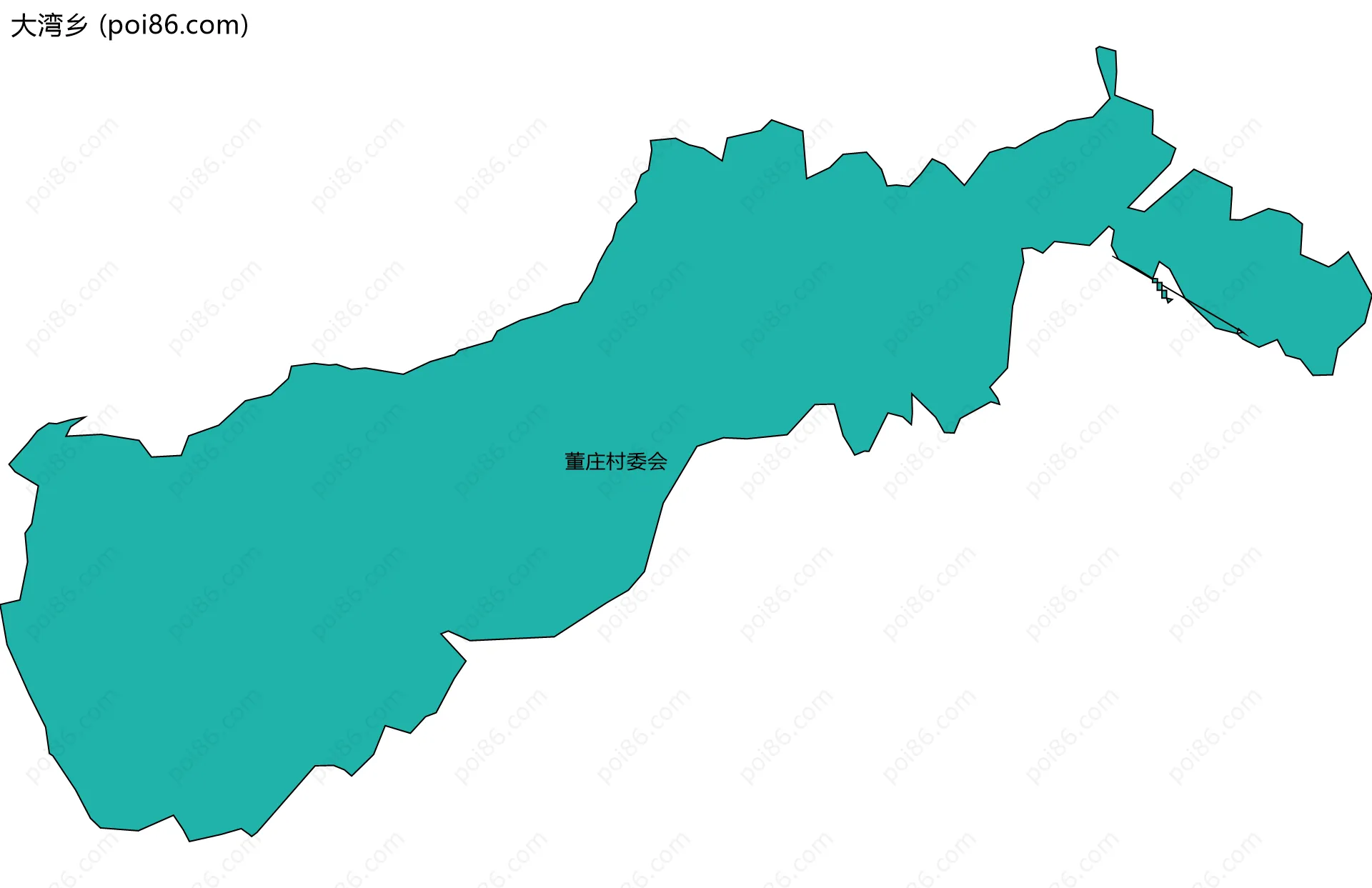 大湾乡边界地图(五级行政区划)