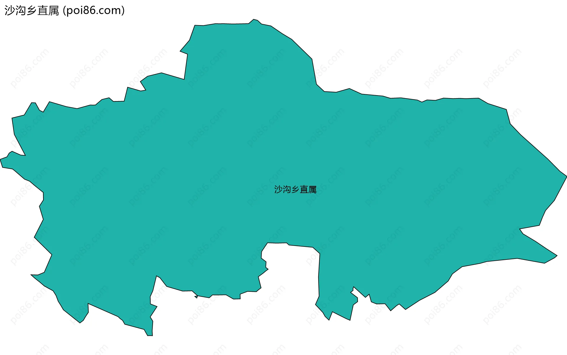 沙沟乡直属边界地图