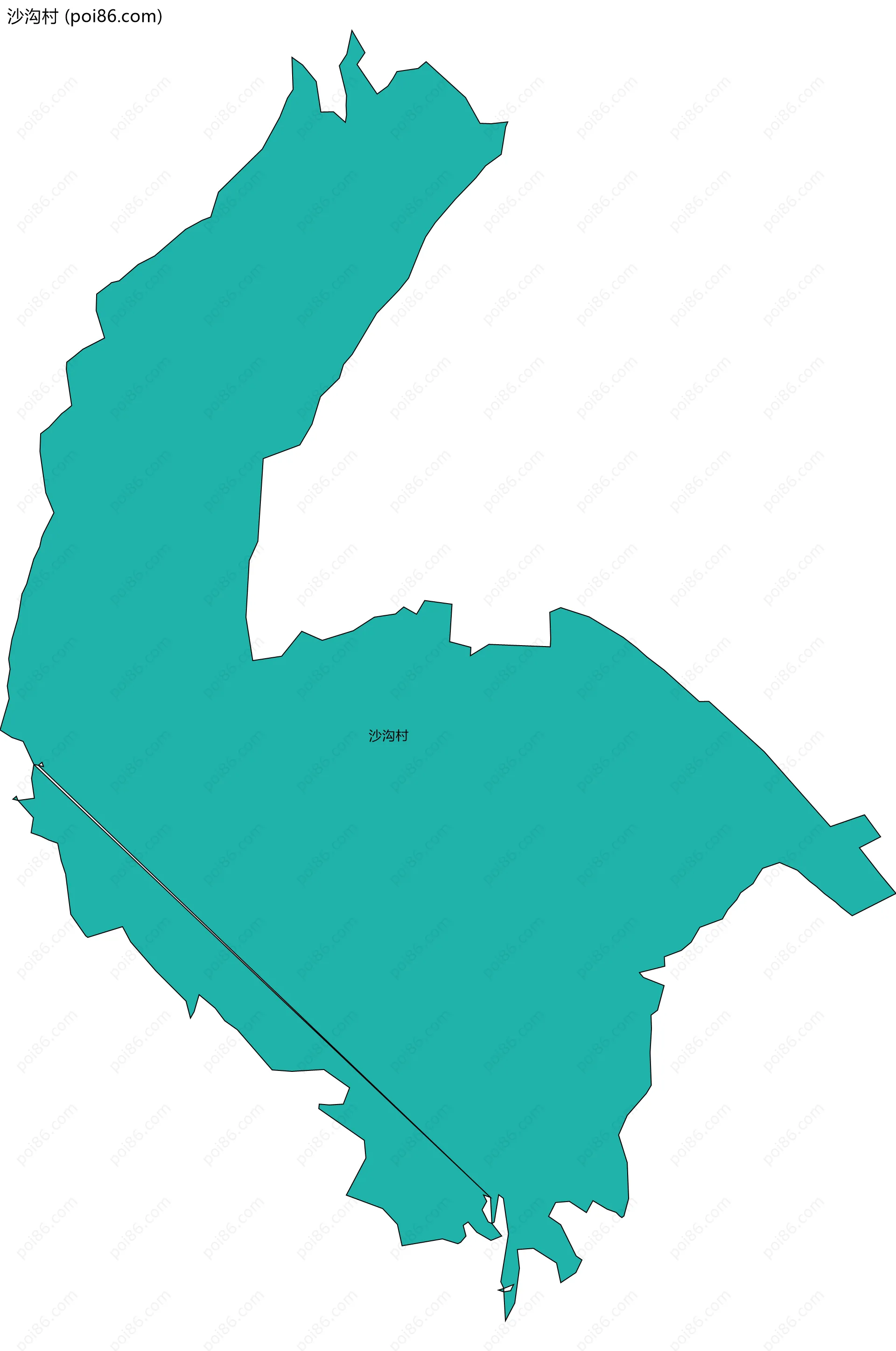 沙沟村边界地图