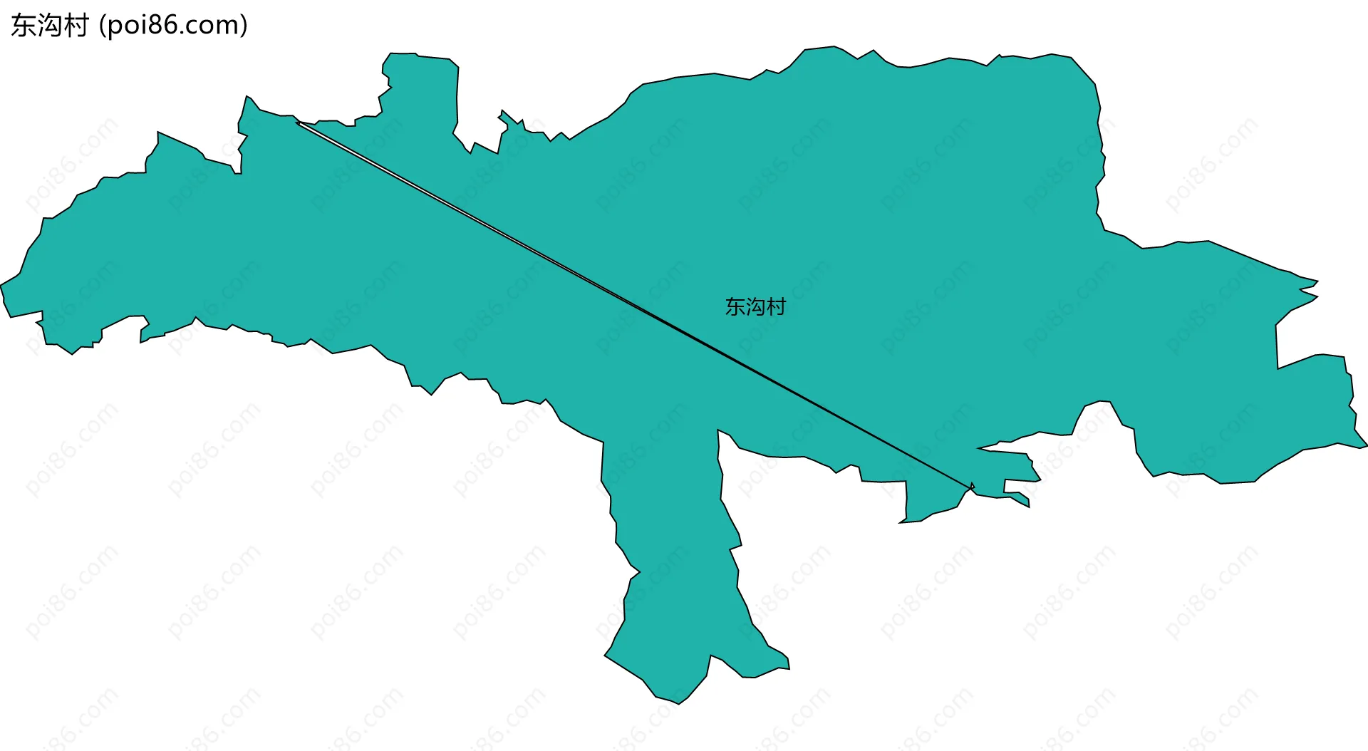 东沟村边界地图