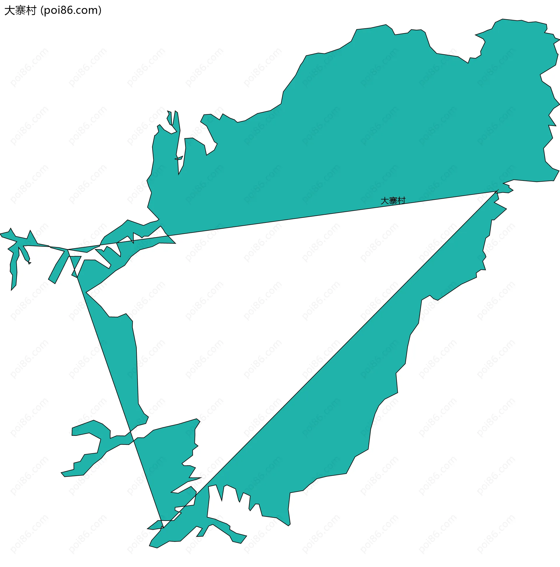 大寨村边界地图