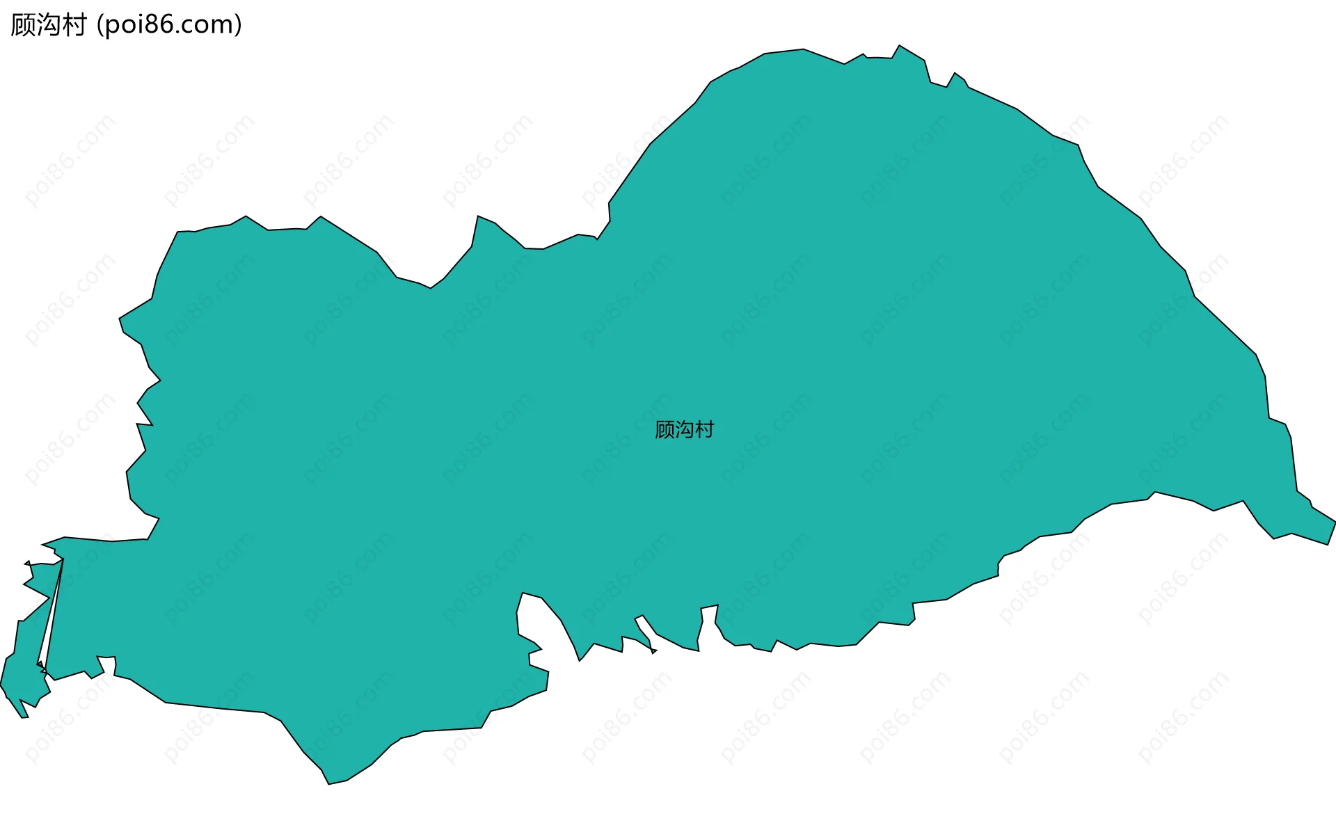 顾沟村边界地图