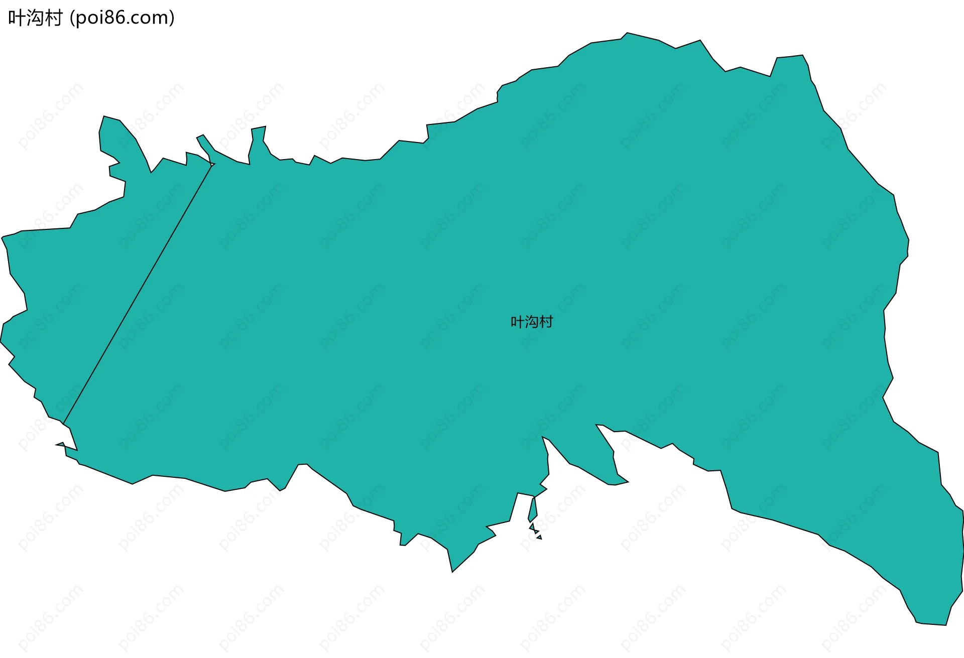 叶沟村边界地图