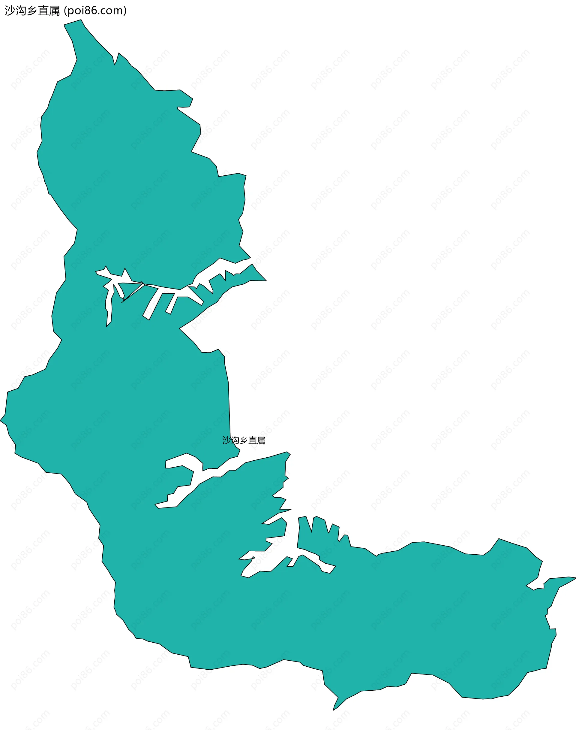 沙沟乡直属边界地图