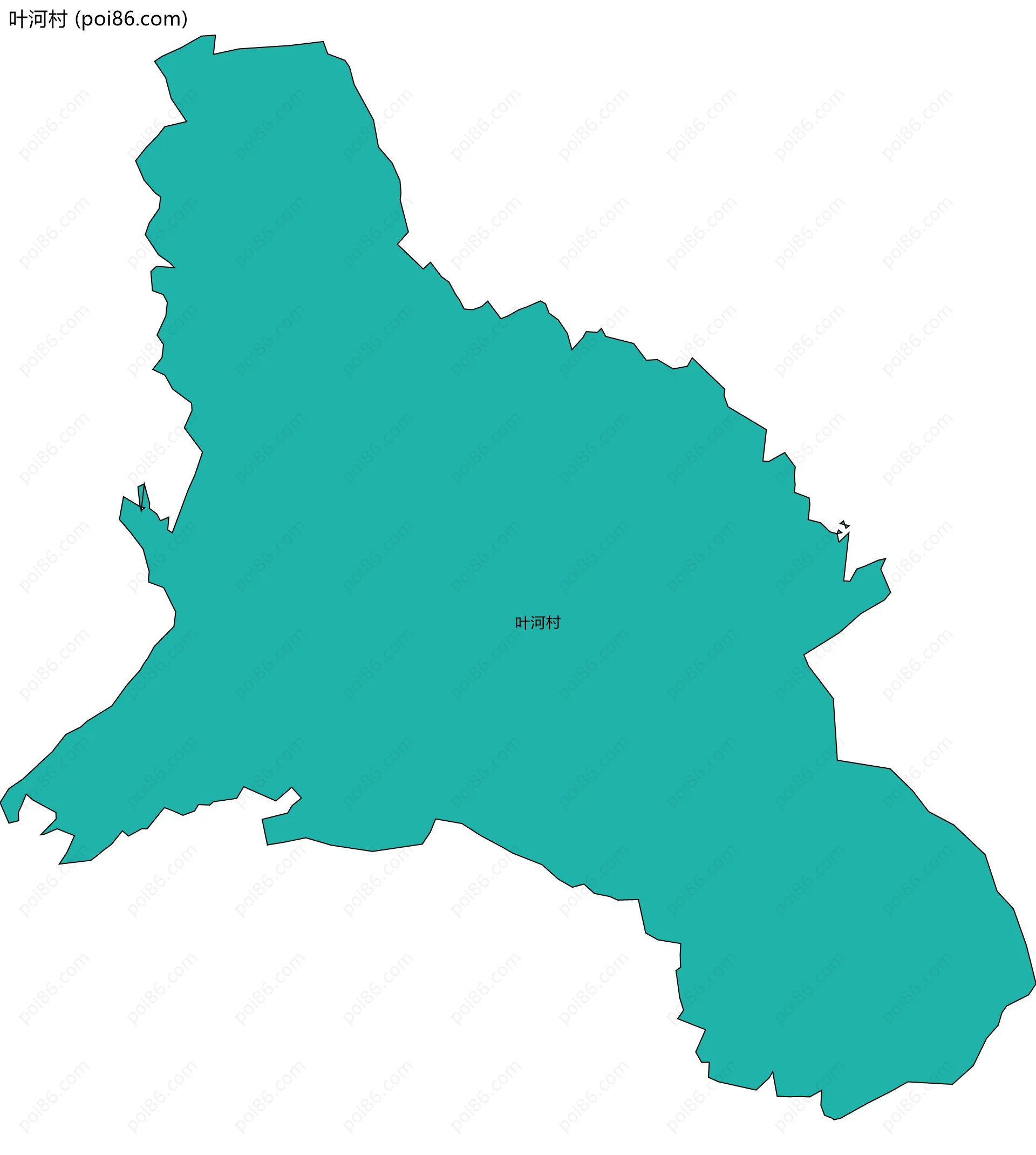 叶河村边界地图