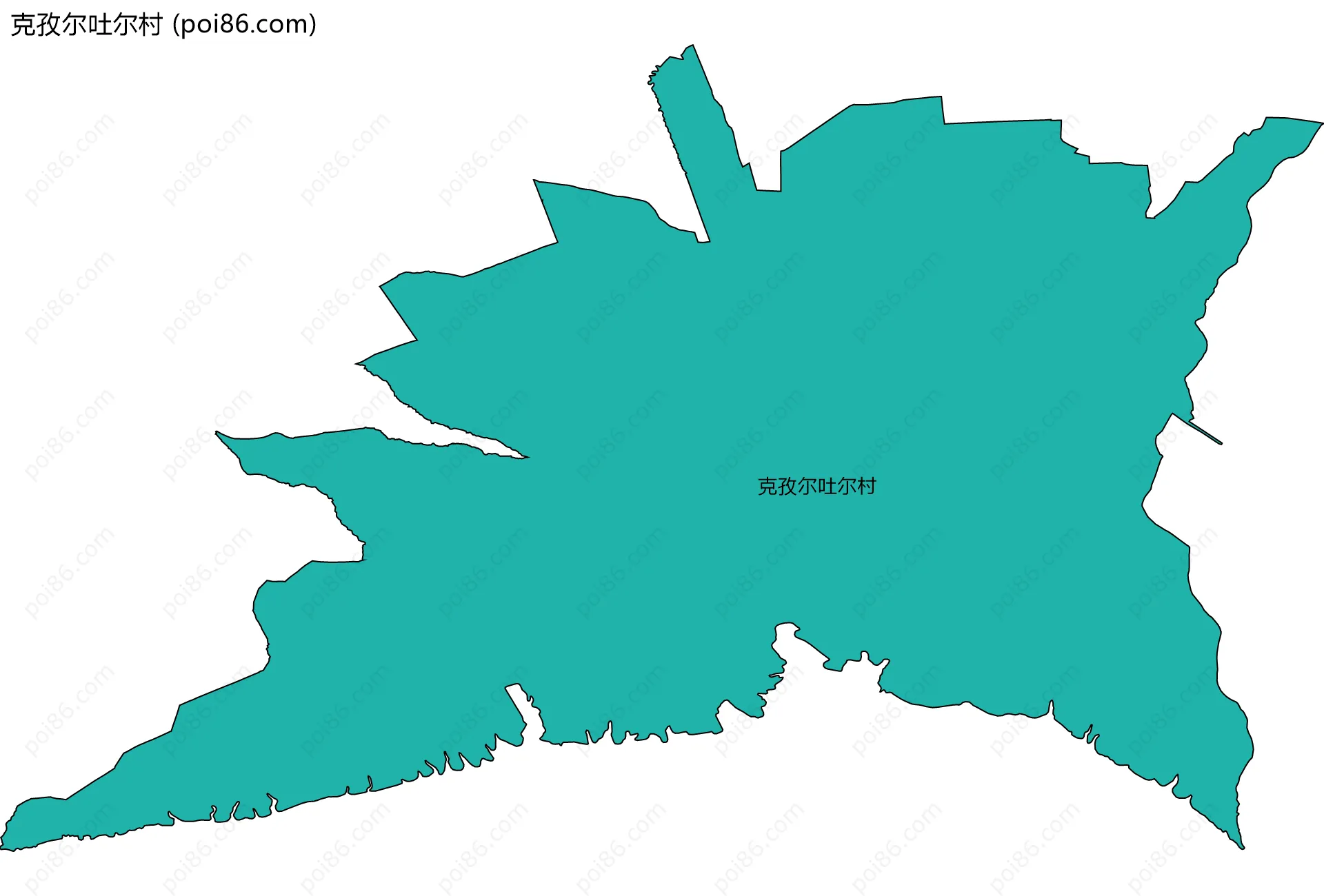 克孜尔吐尔村边界地图