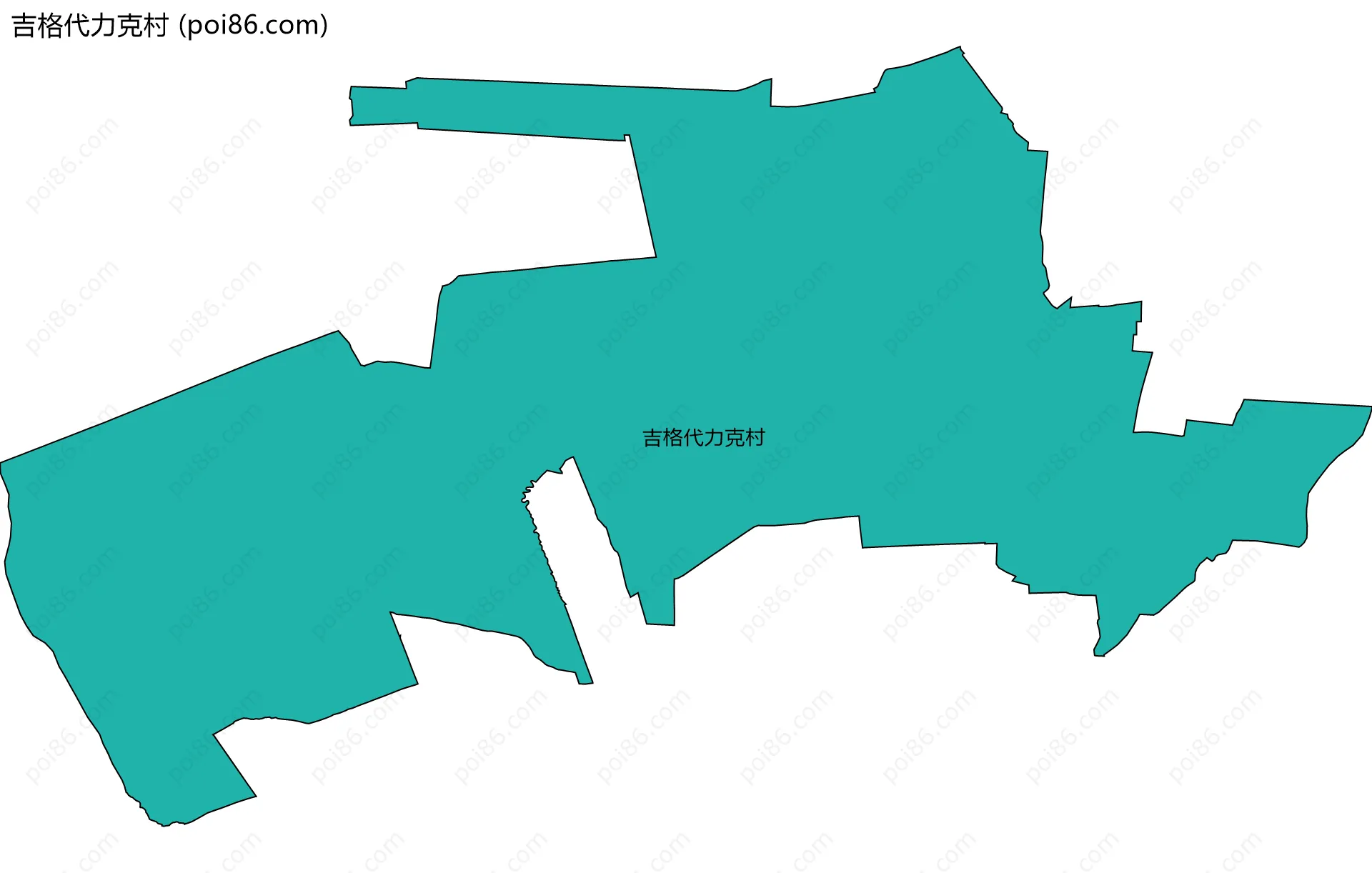 吉格代力克村边界地图