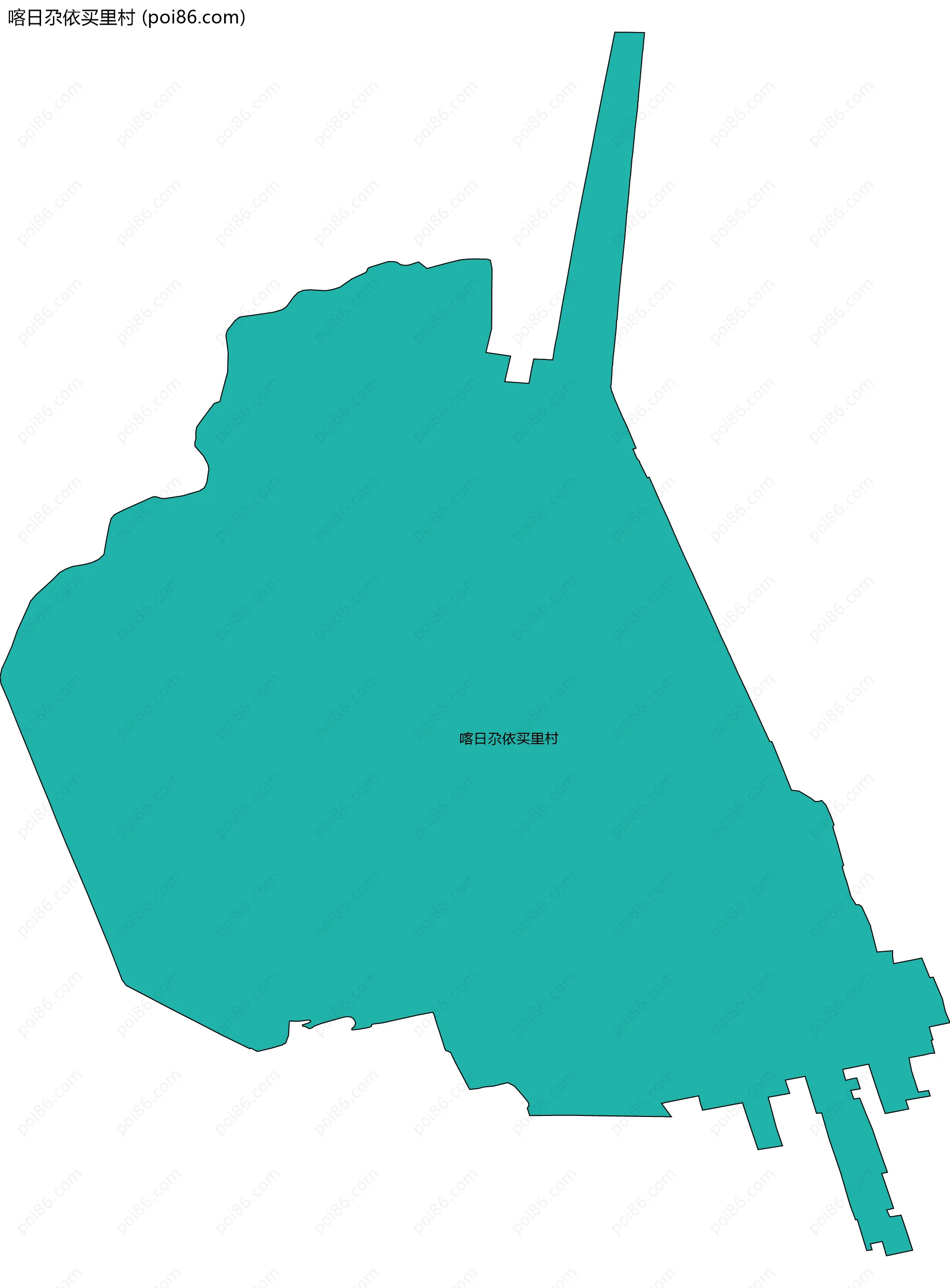 喀日尕依买里村边界地图
