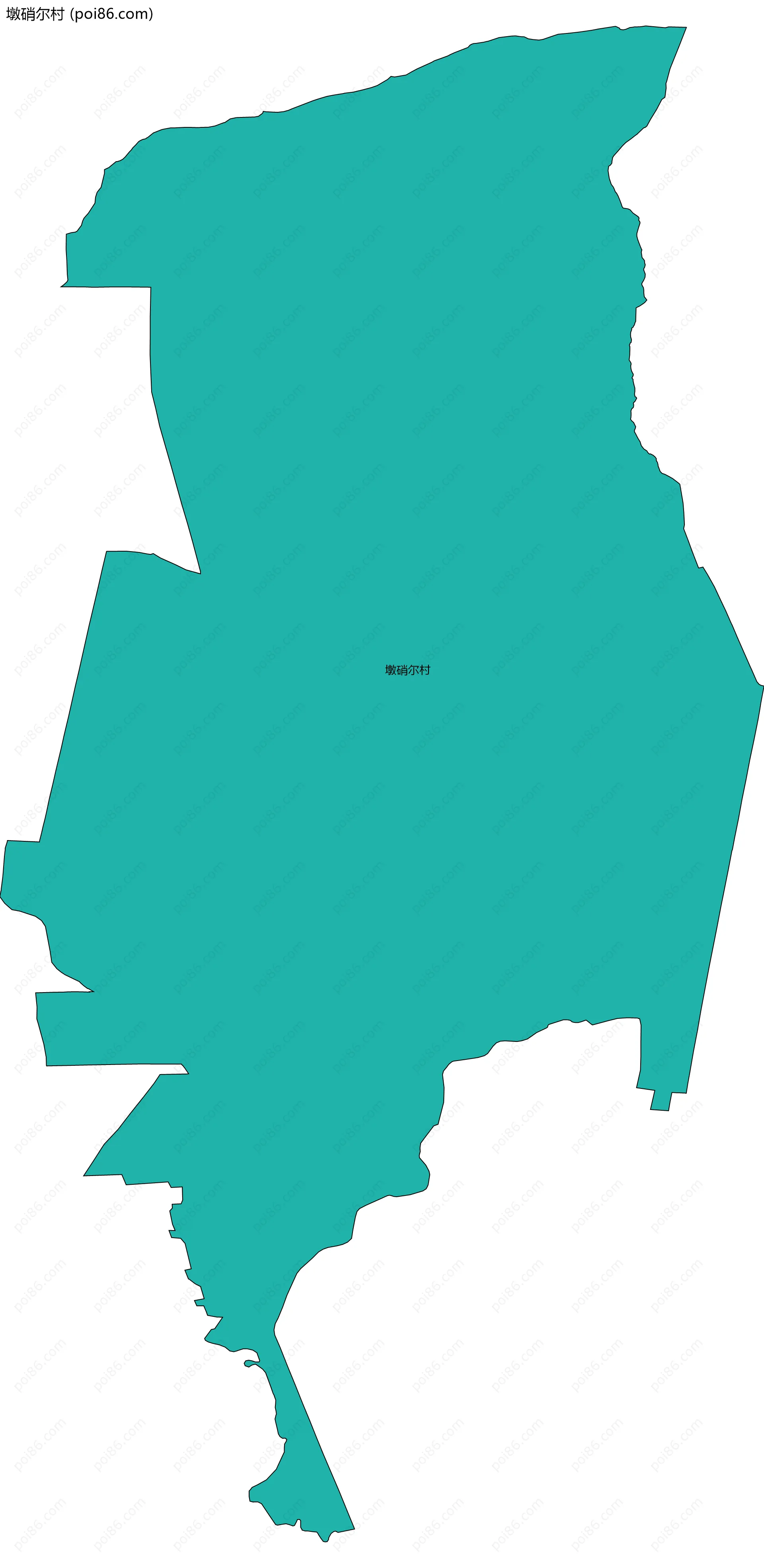 墩硝尔村边界地图