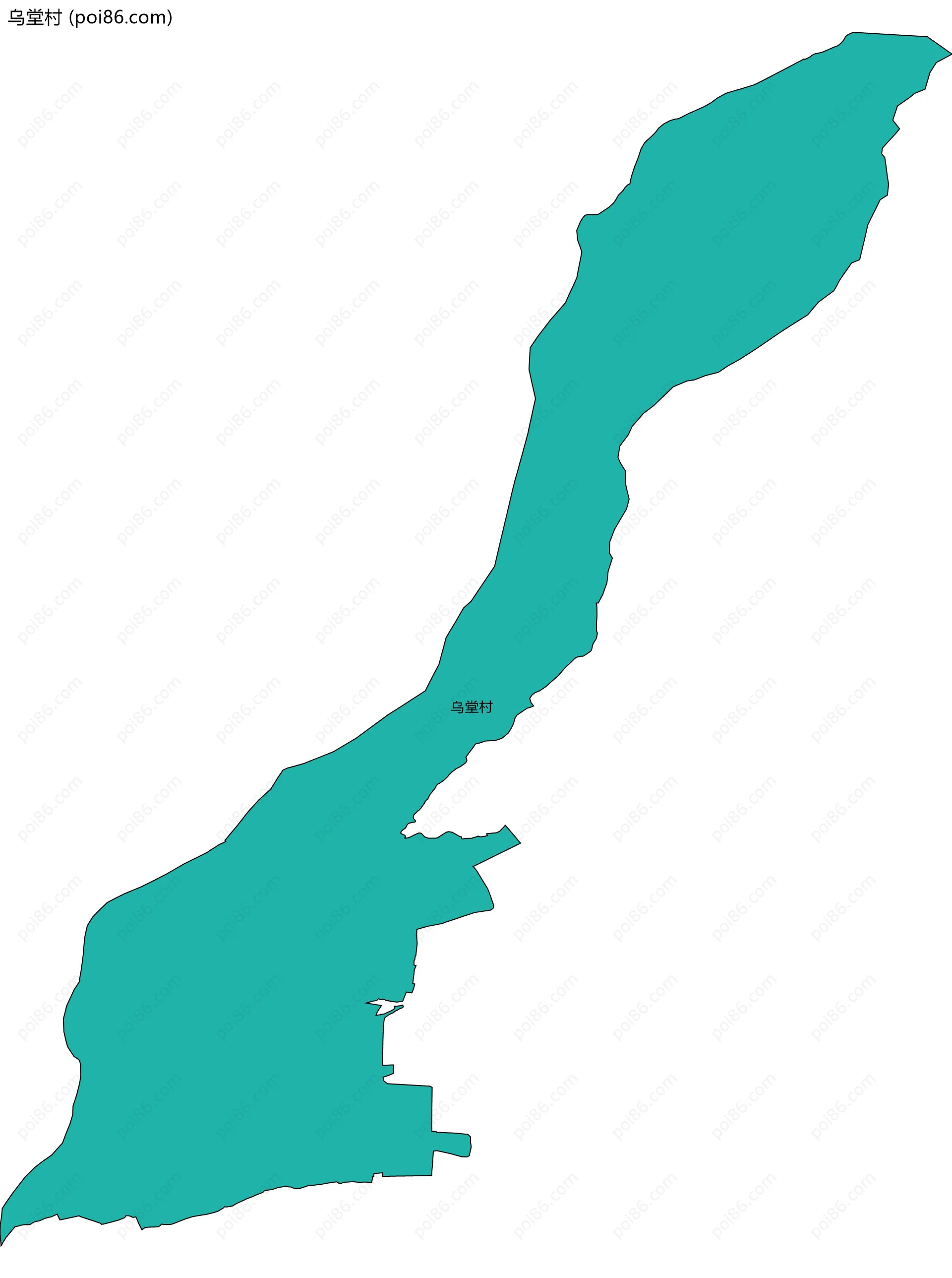 乌堂村边界地图