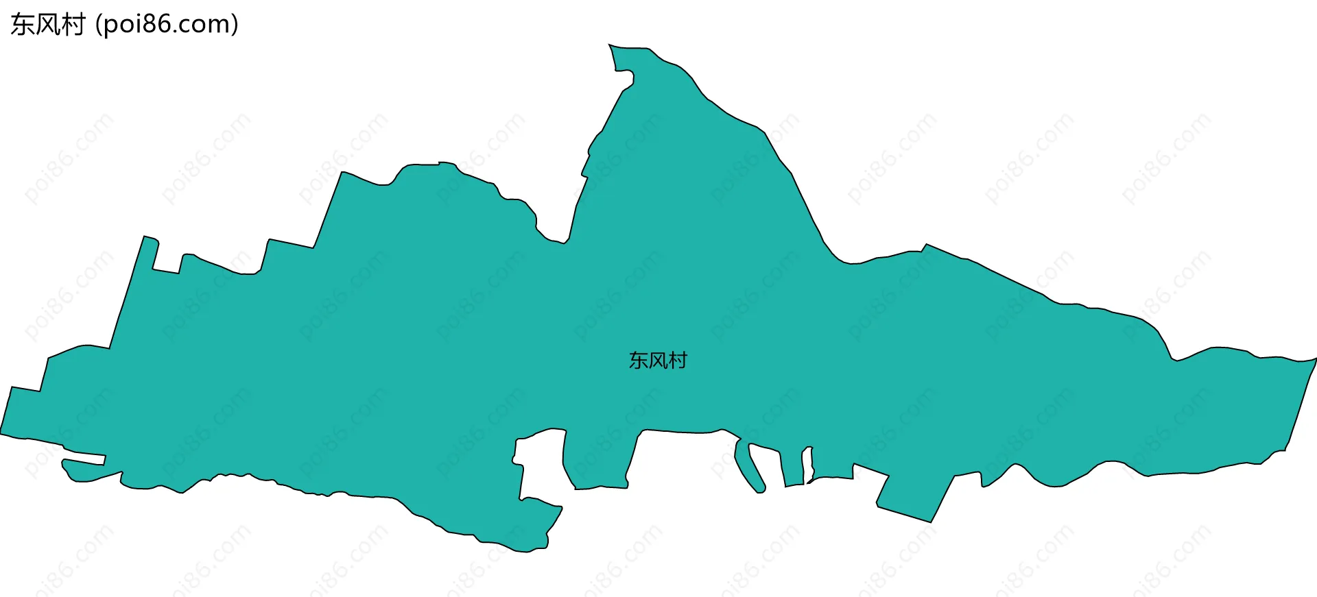 东风村边界地图
