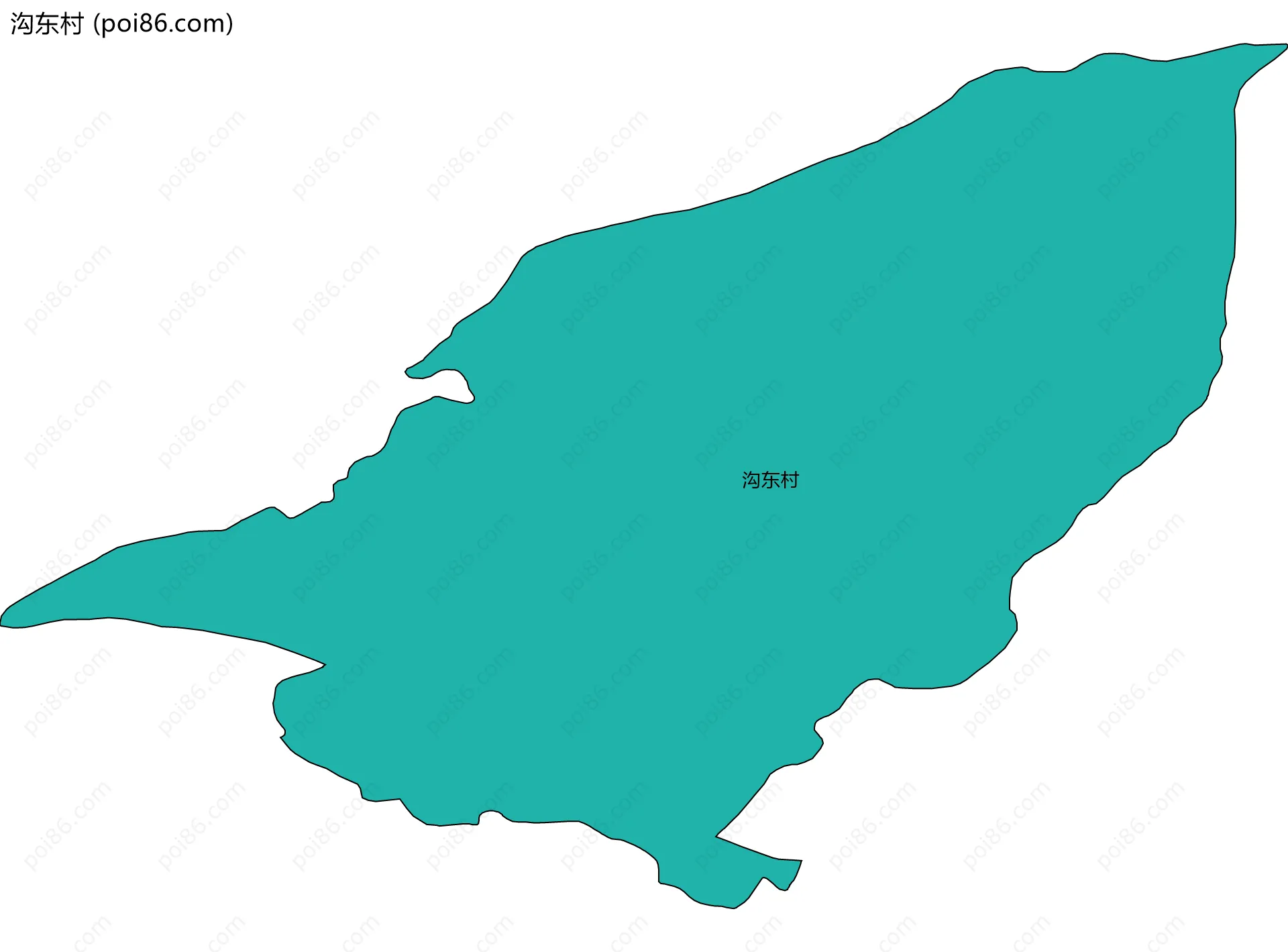 沟东村边界地图