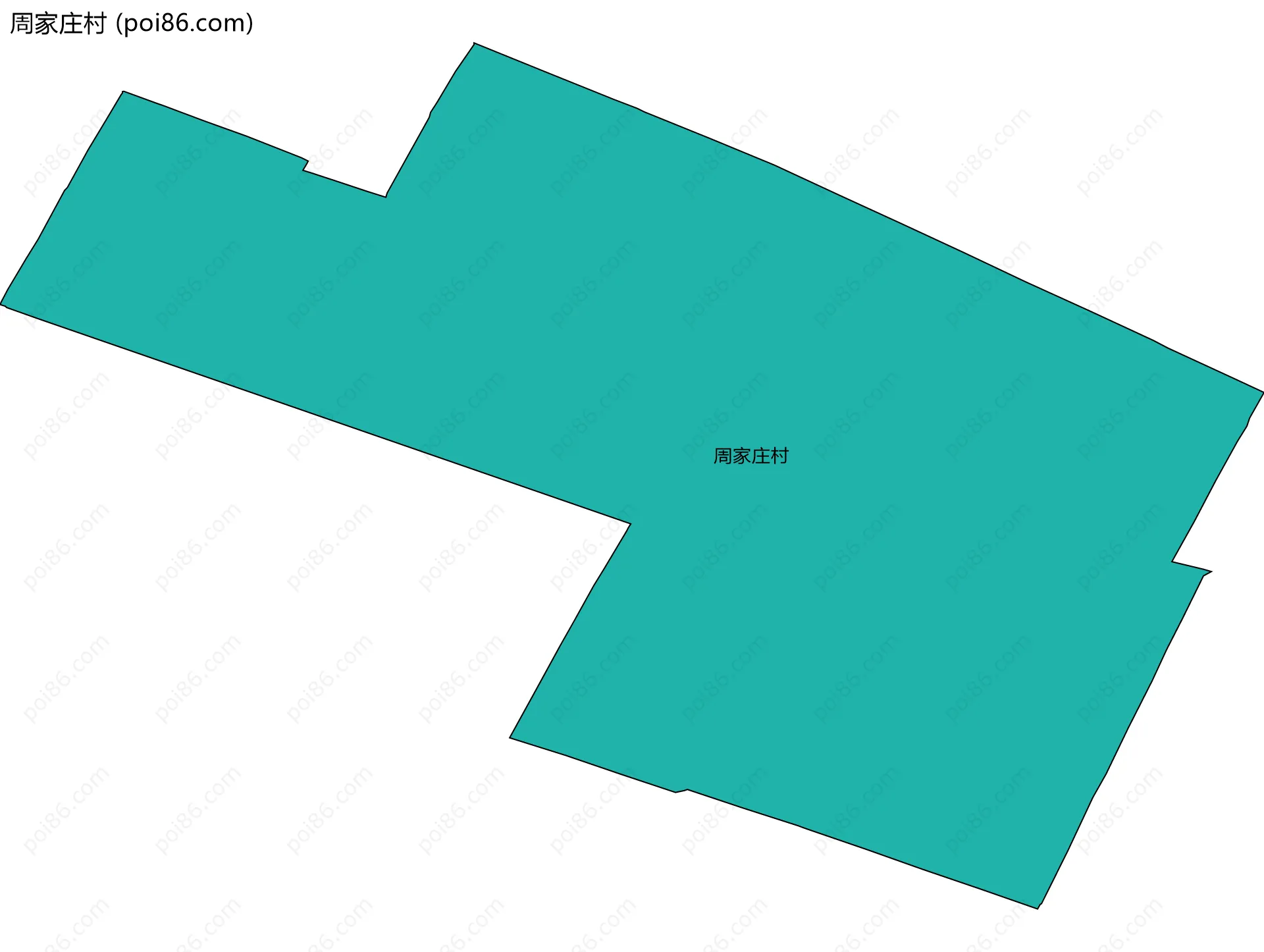 周家庄村边界地图