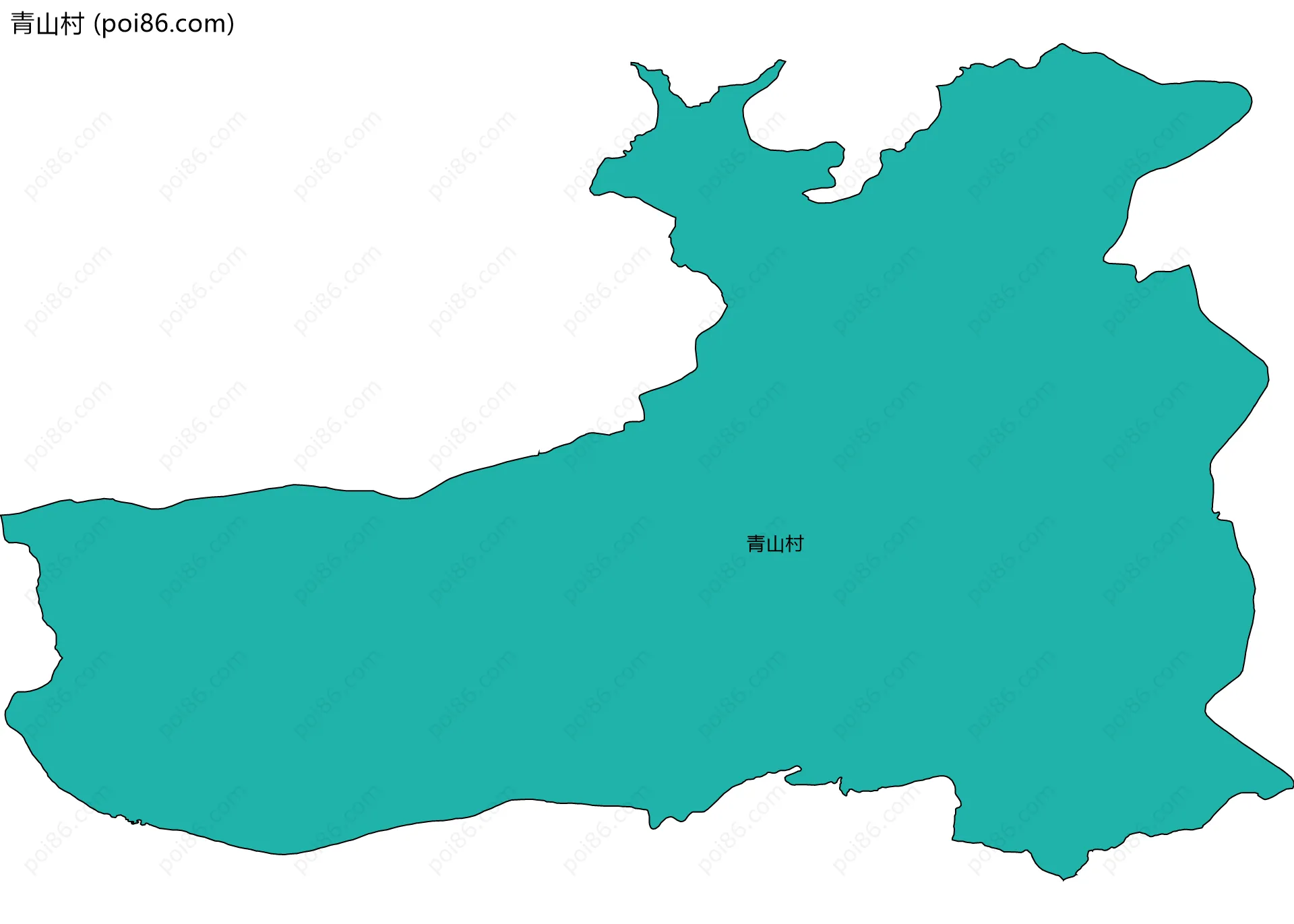 青山村边界地图