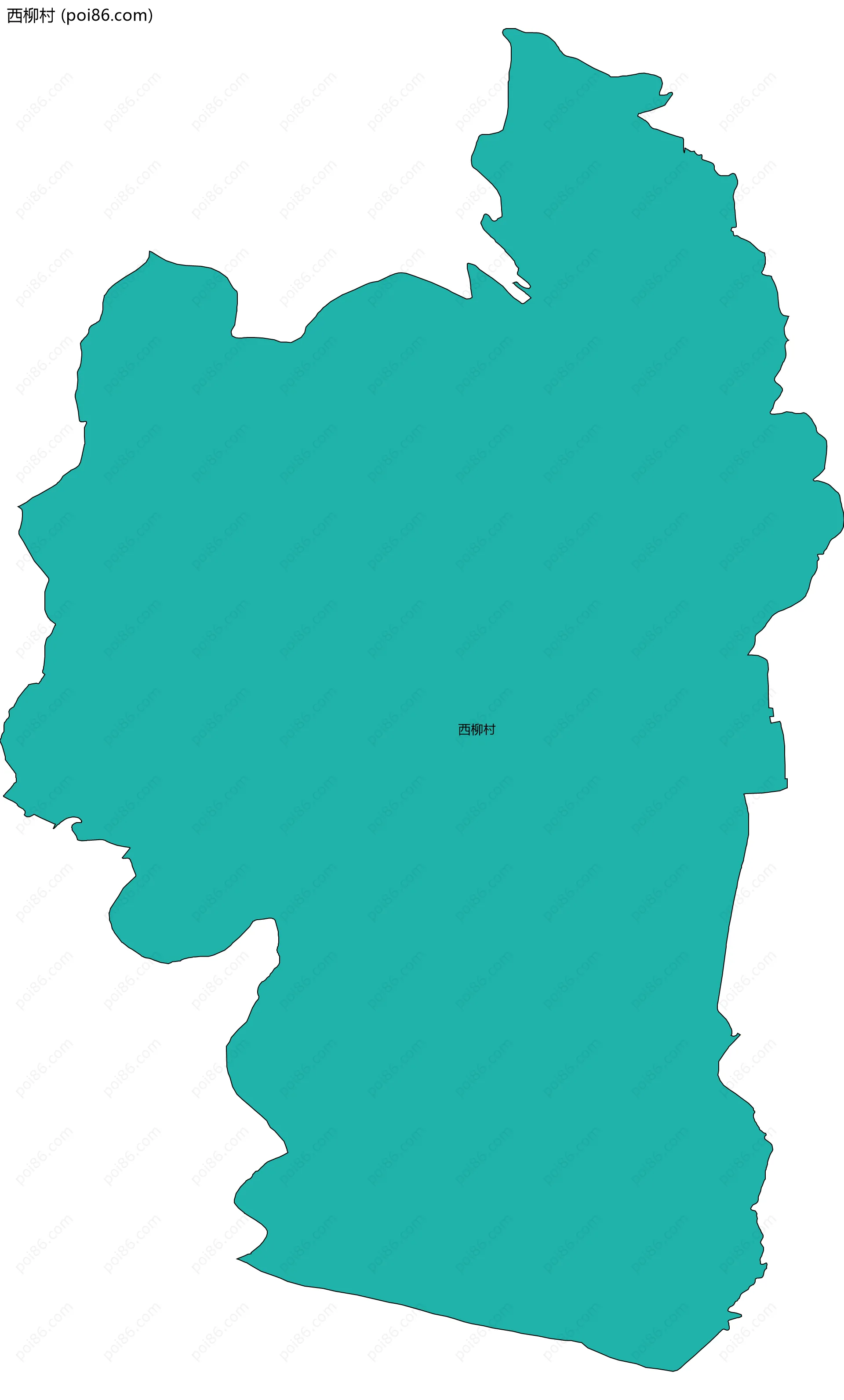 西柳村边界地图