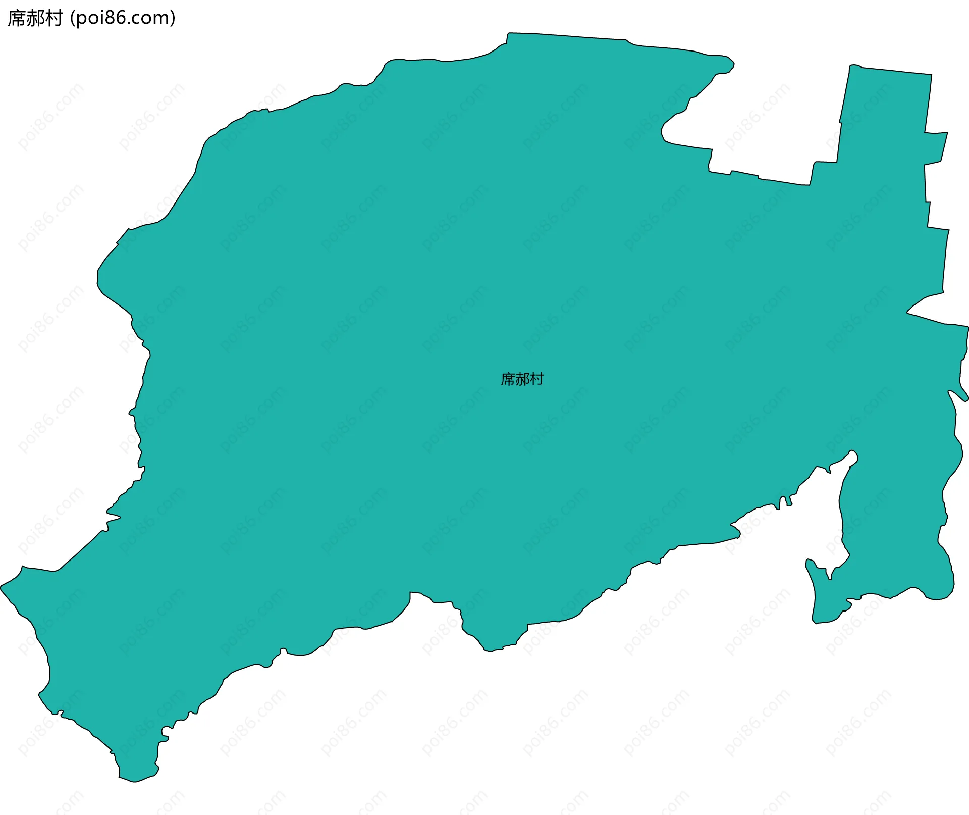 席郝村边界地图