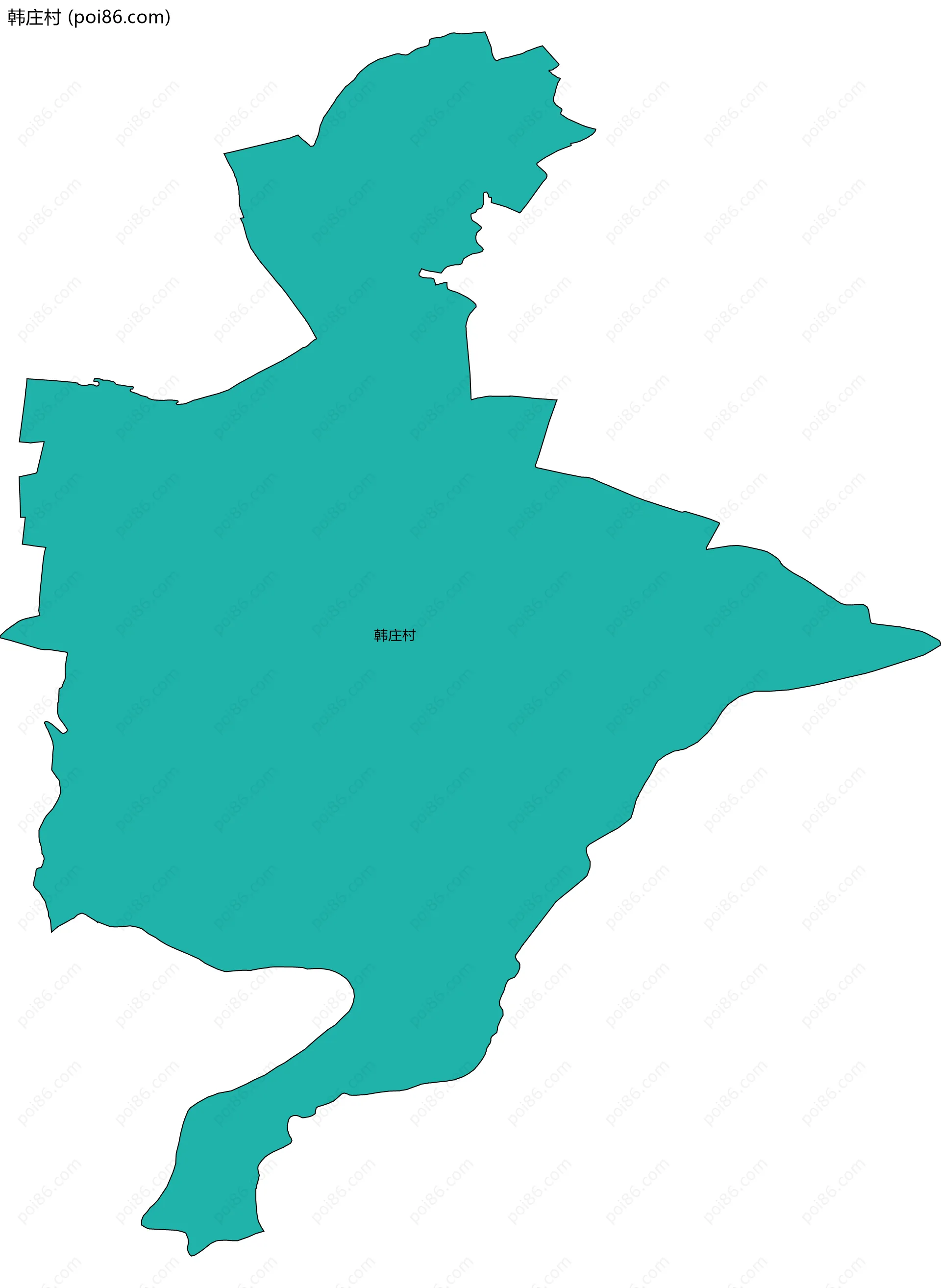 韩庄村边界地图