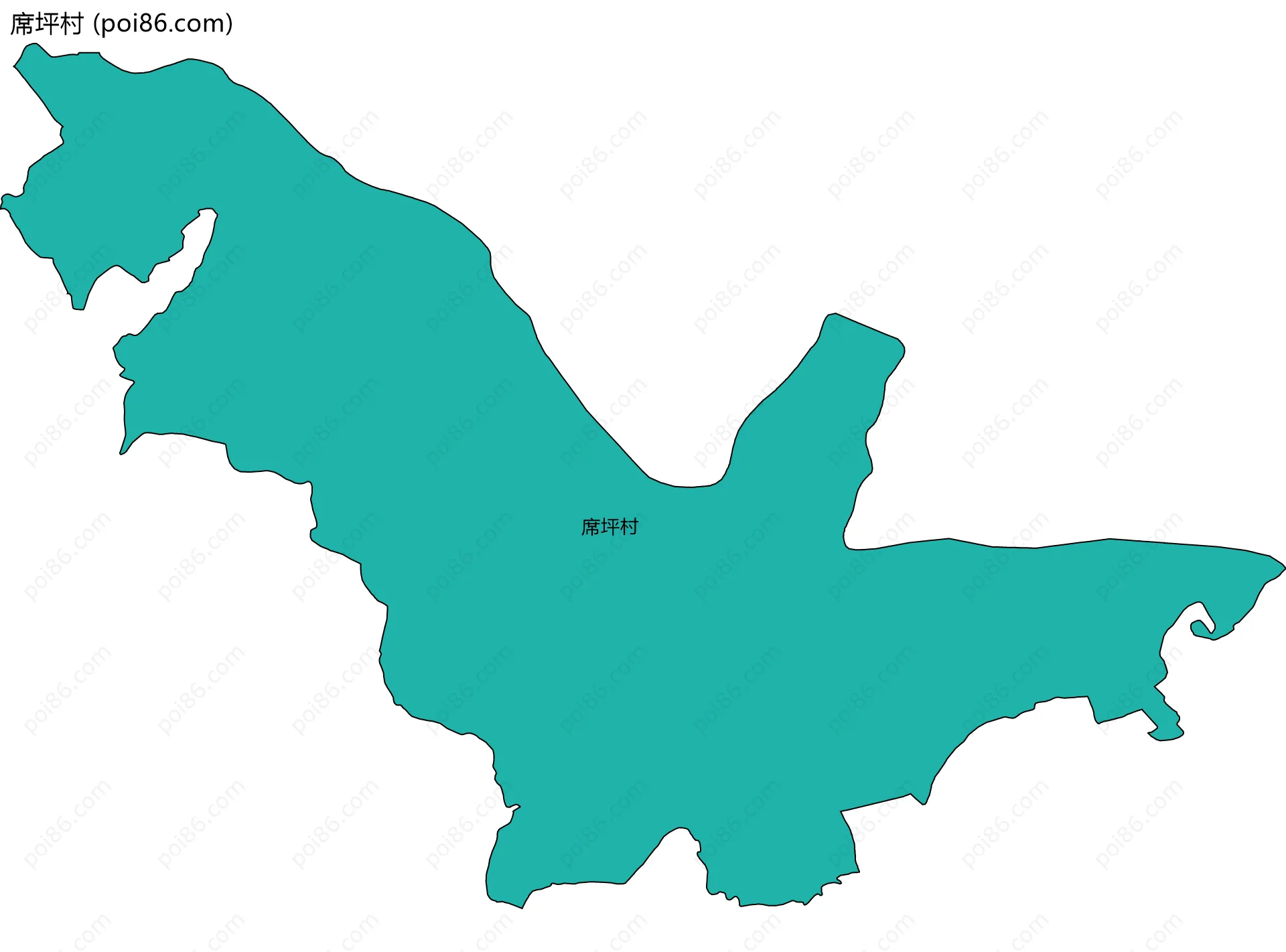 席坪村边界地图