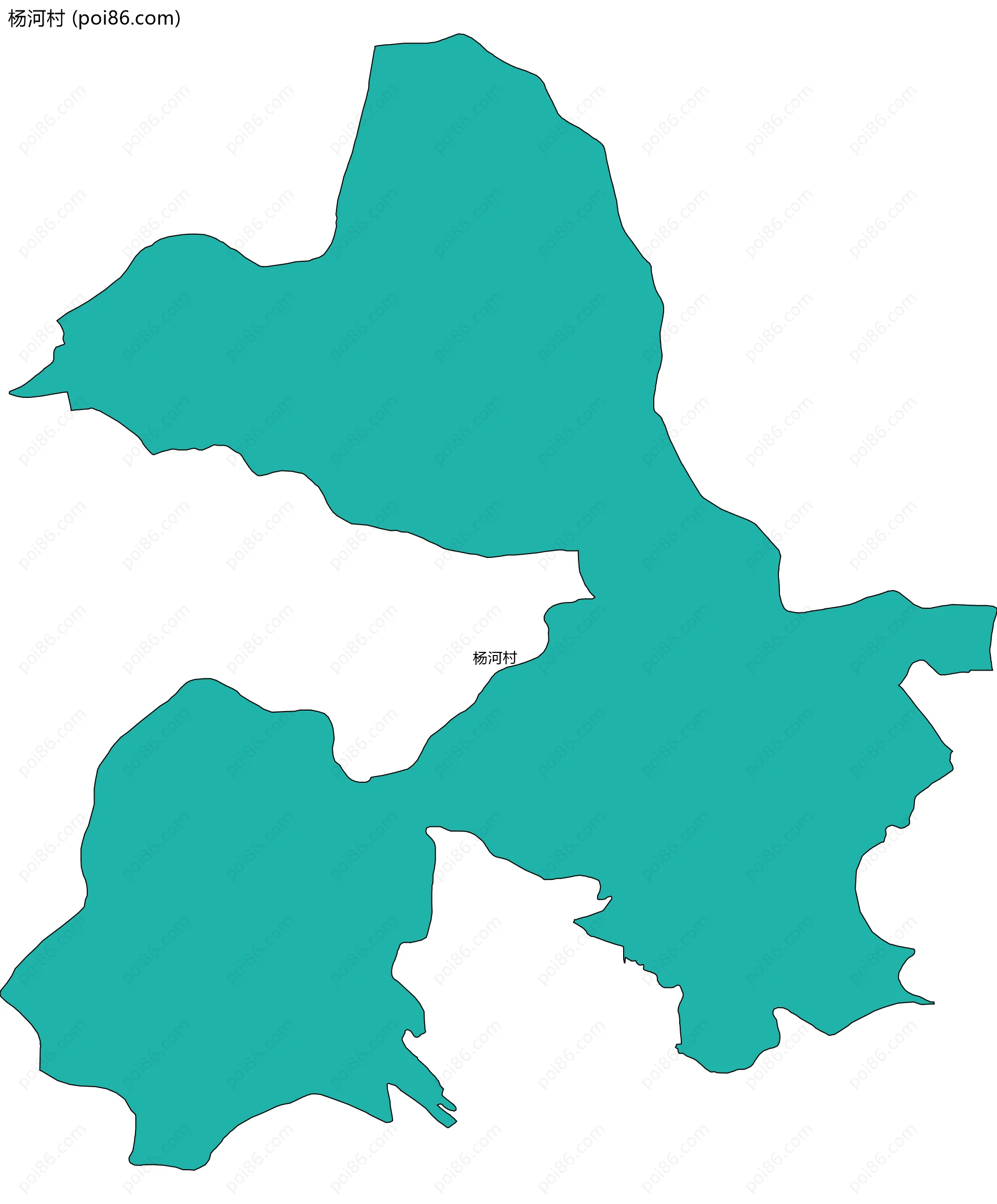 杨河村边界地图