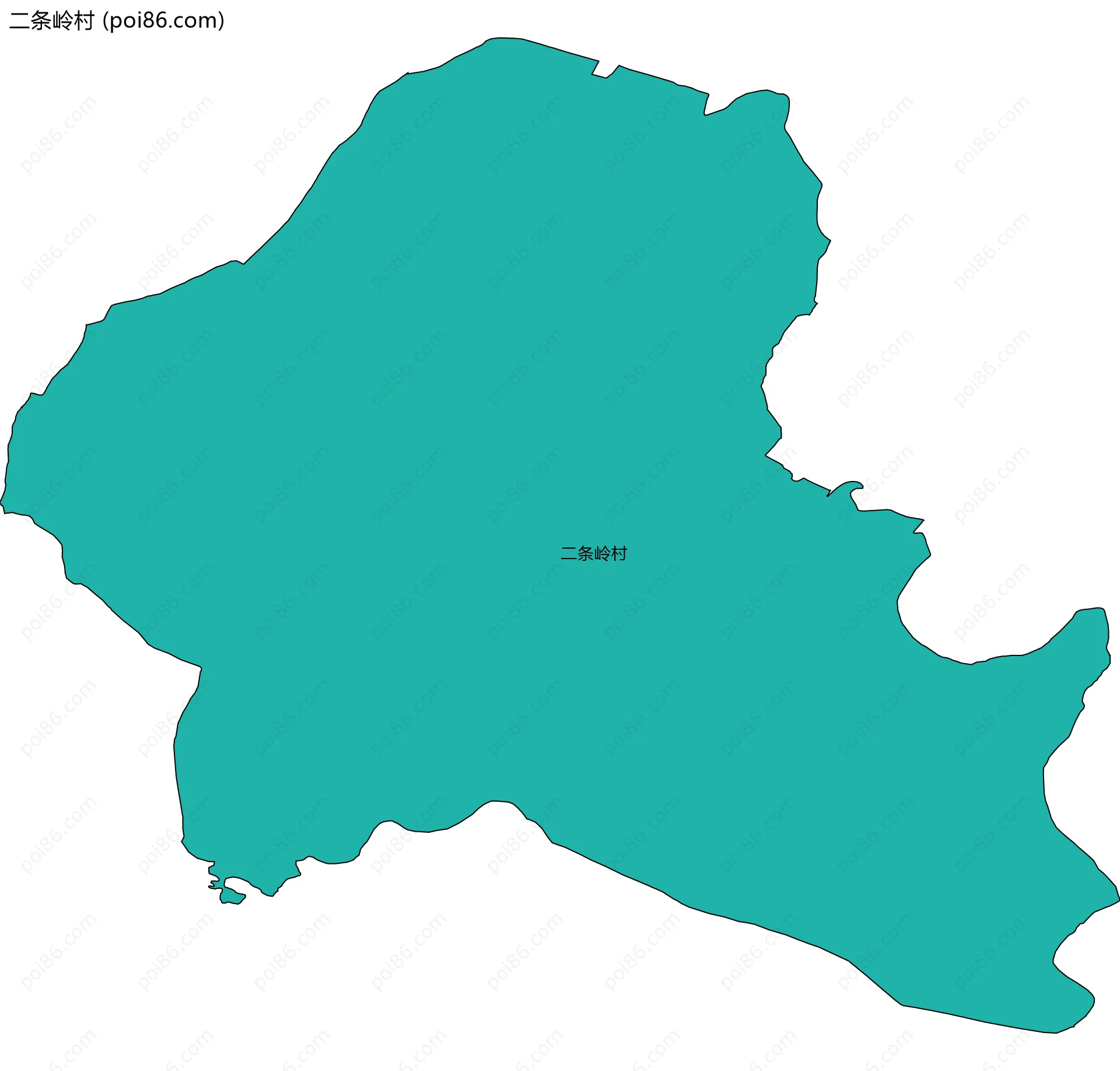 二条岭村边界地图