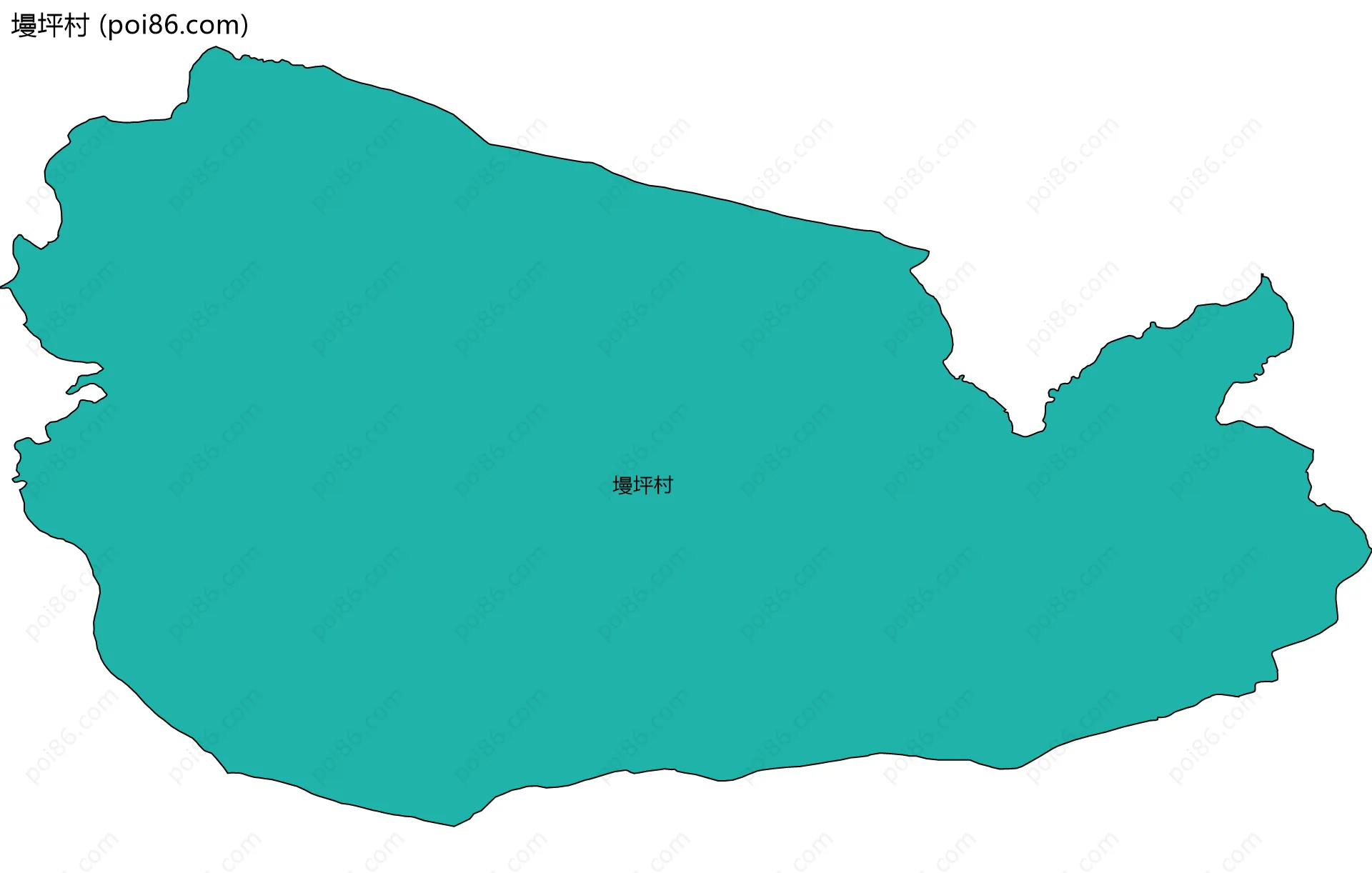 墁坪村边界地图