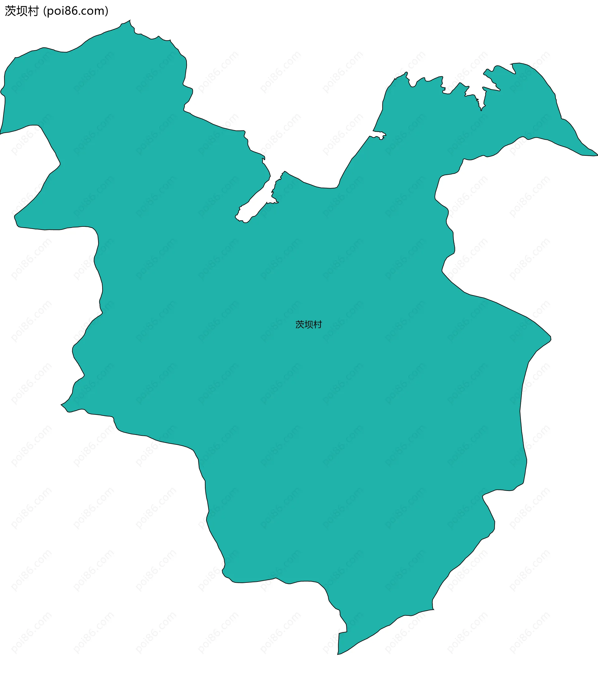 茨坝村边界地图