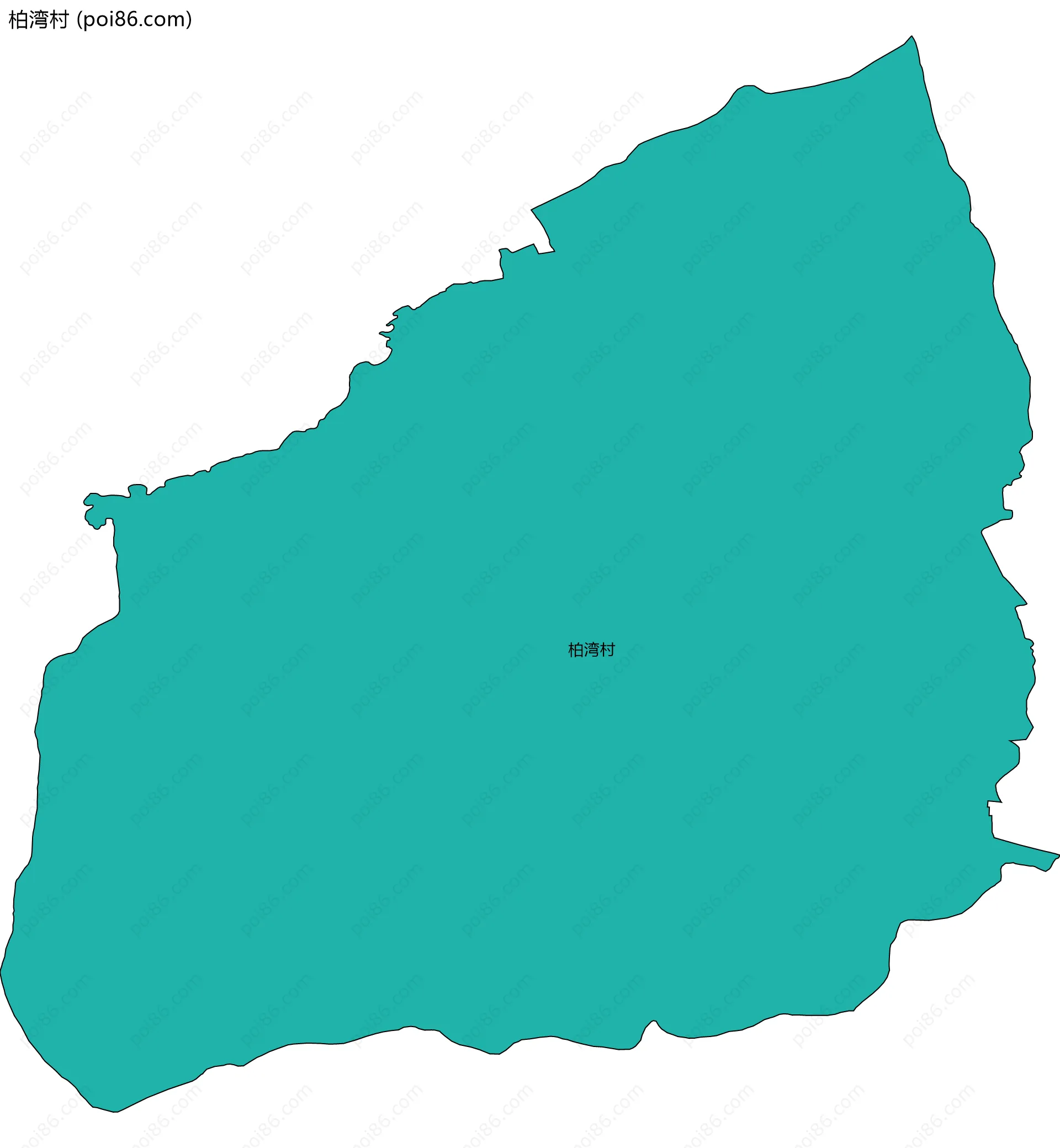 柏湾村边界地图