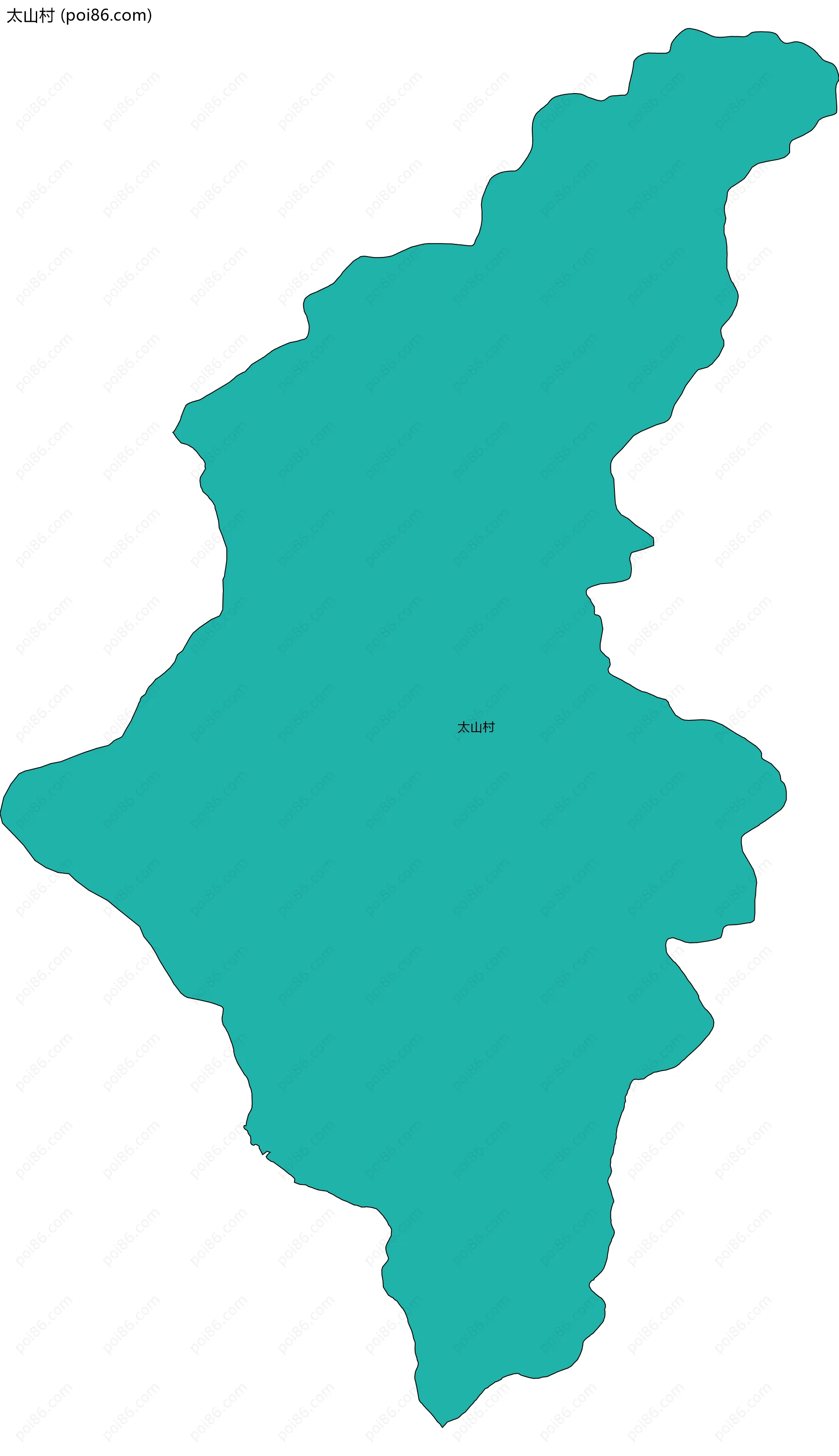 太山村边界地图