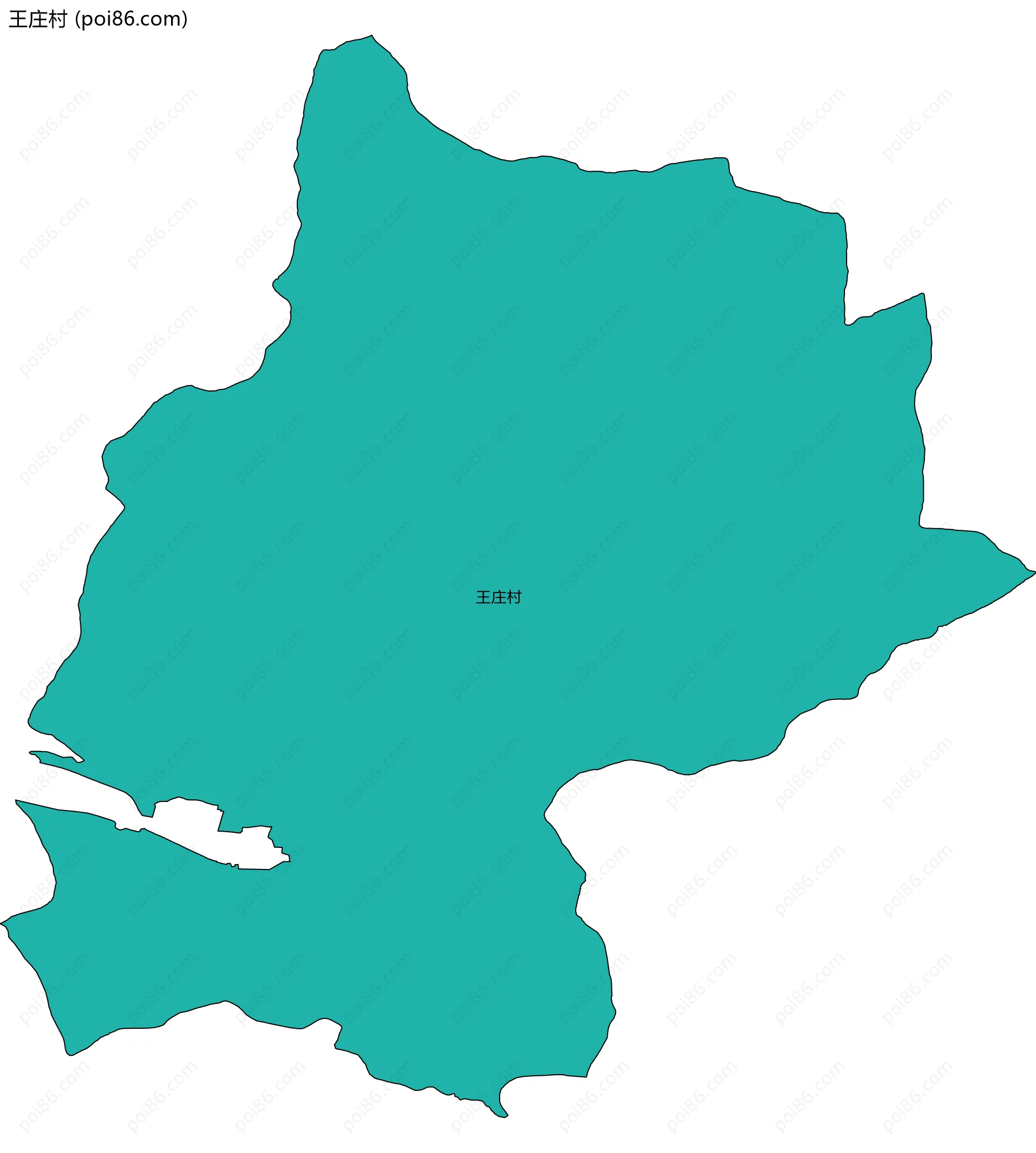 王庄村边界地图