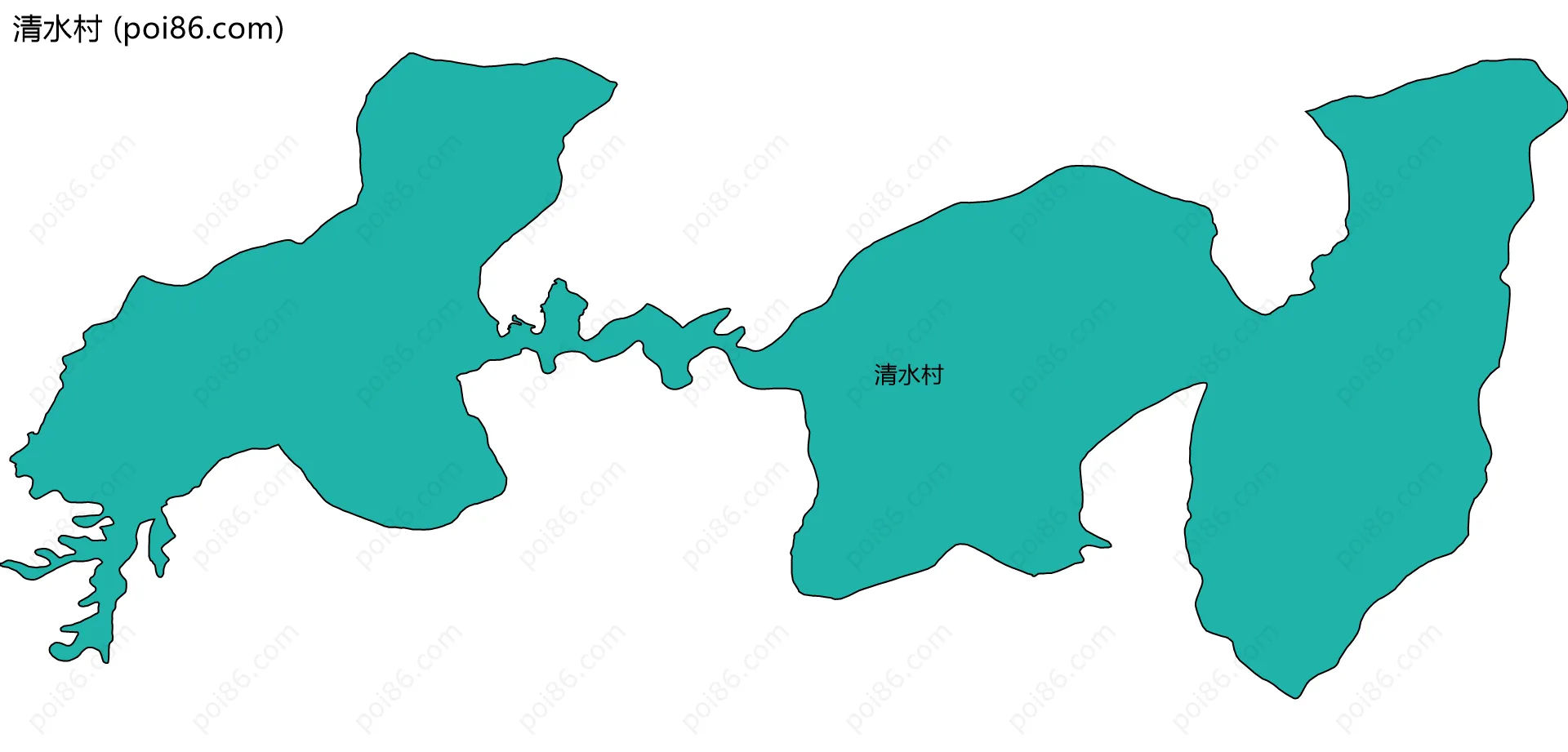 清水村边界地图