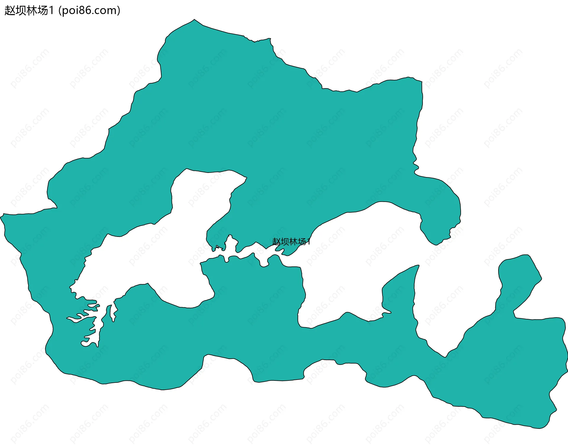 赵坝林场1边界地图