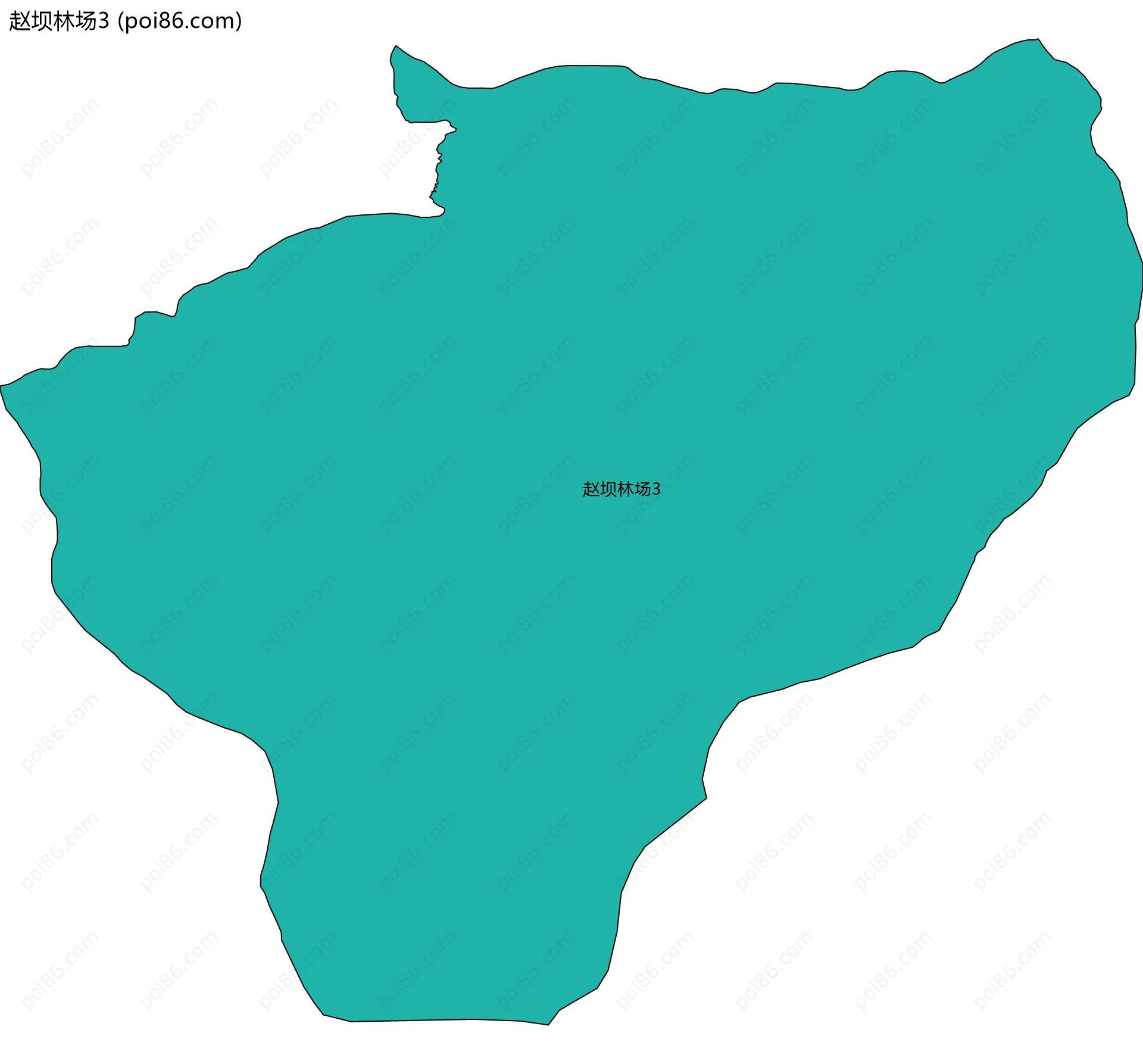赵坝林场3边界地图