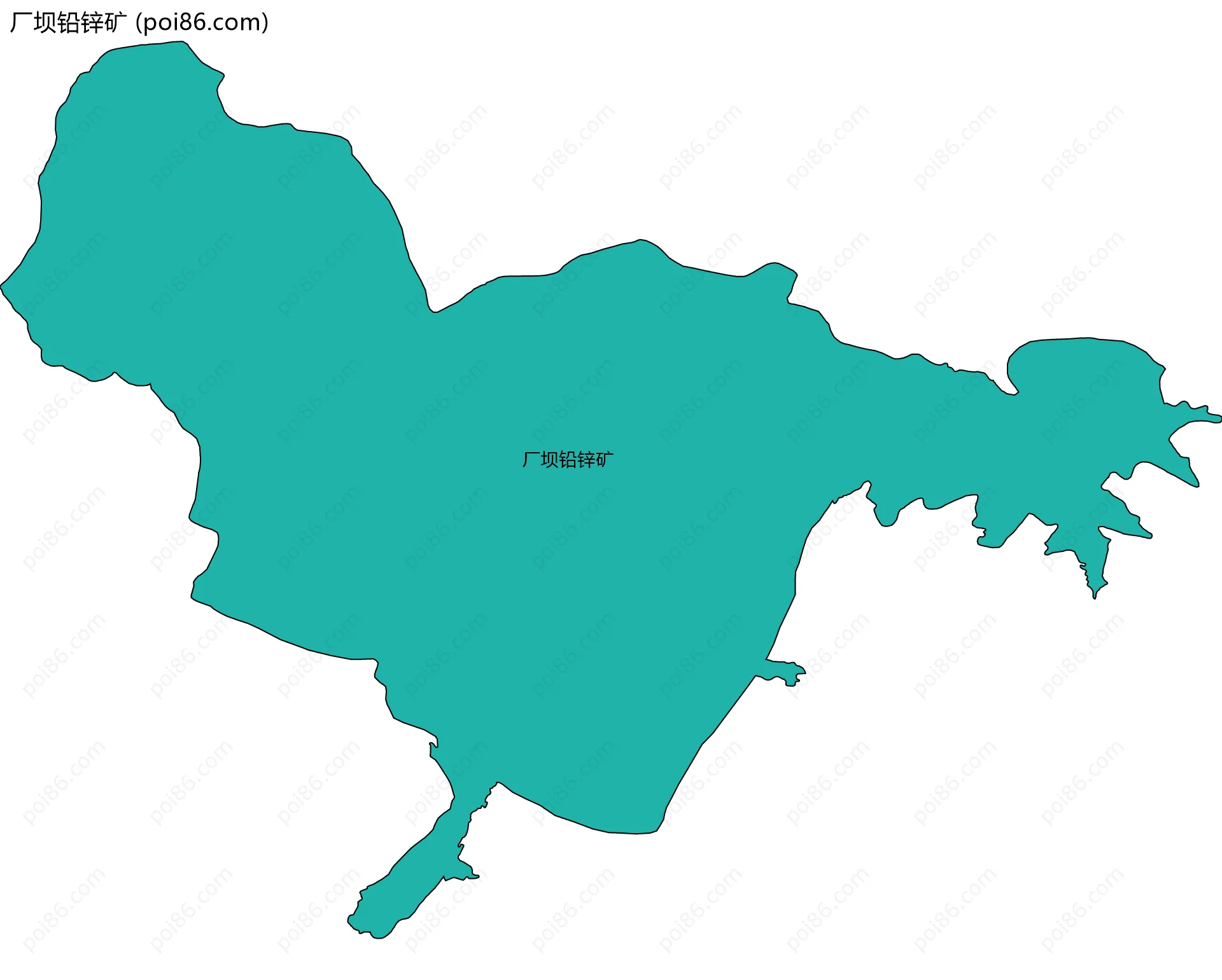 厂坝铅锌矿边界地图