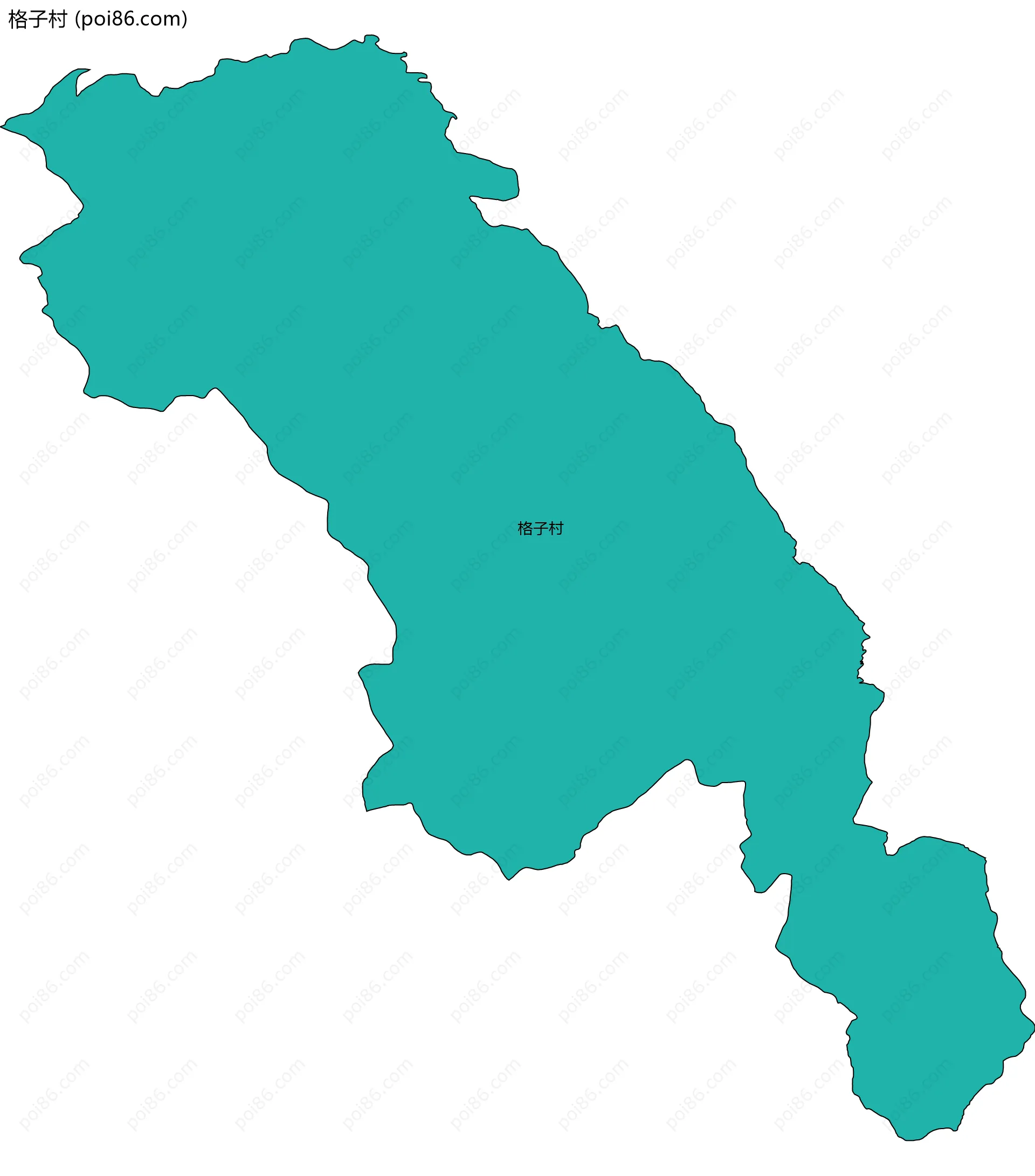 格子村边界地图